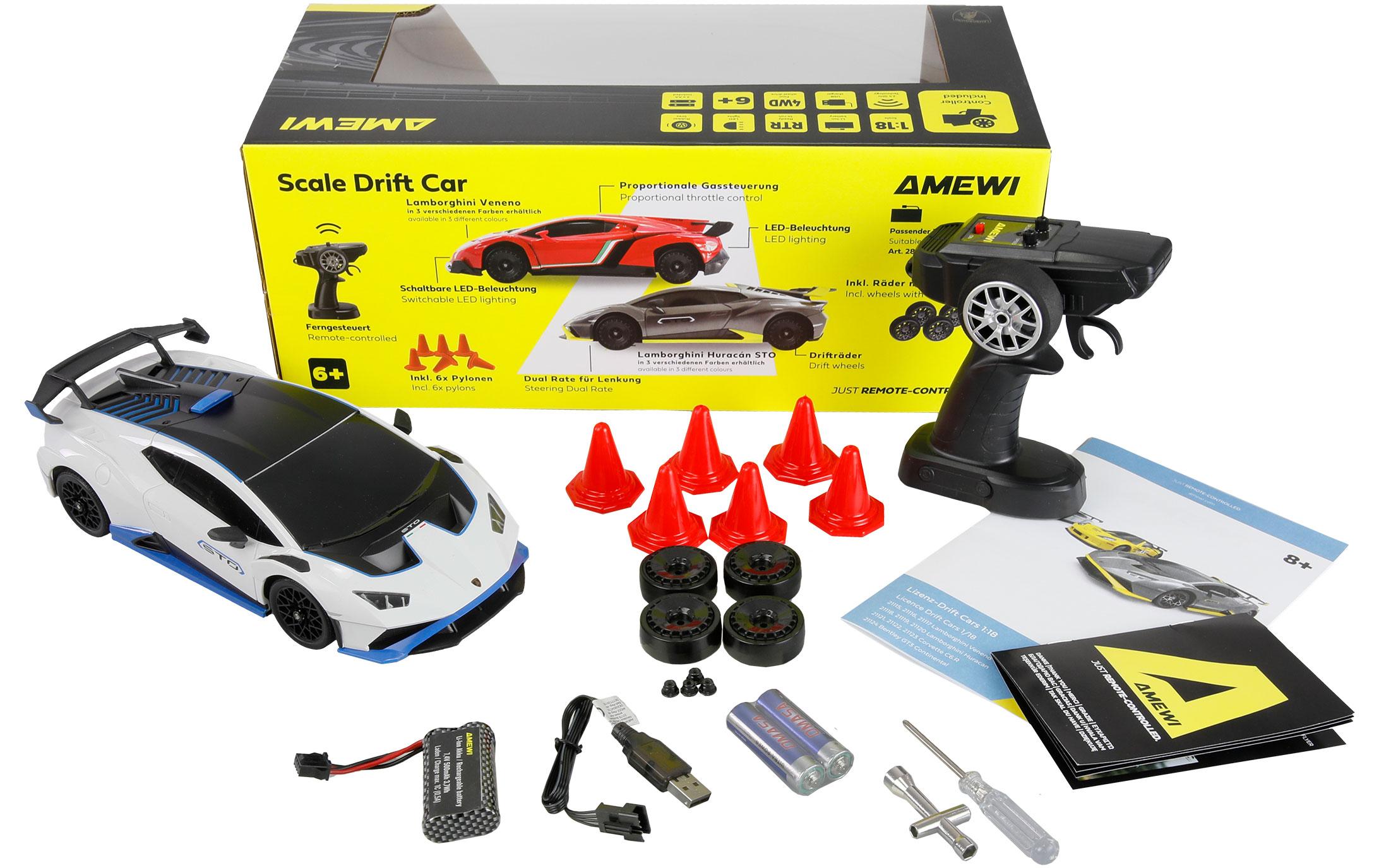 Amewi Drift Lamborghini Huracan 1:18 RTR Weiss