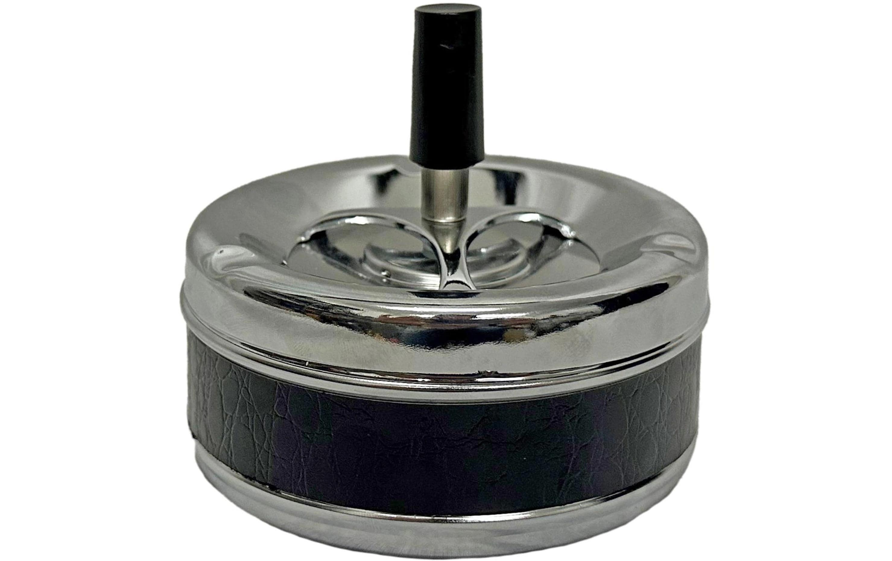 Dameco Aschenbecher mit Schleuderdeckel Braun