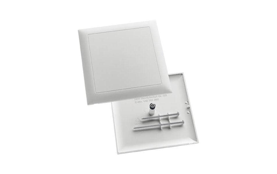 WEIBEL Steckdeckel EDIZIOdue Design 130 x 130 Weiss