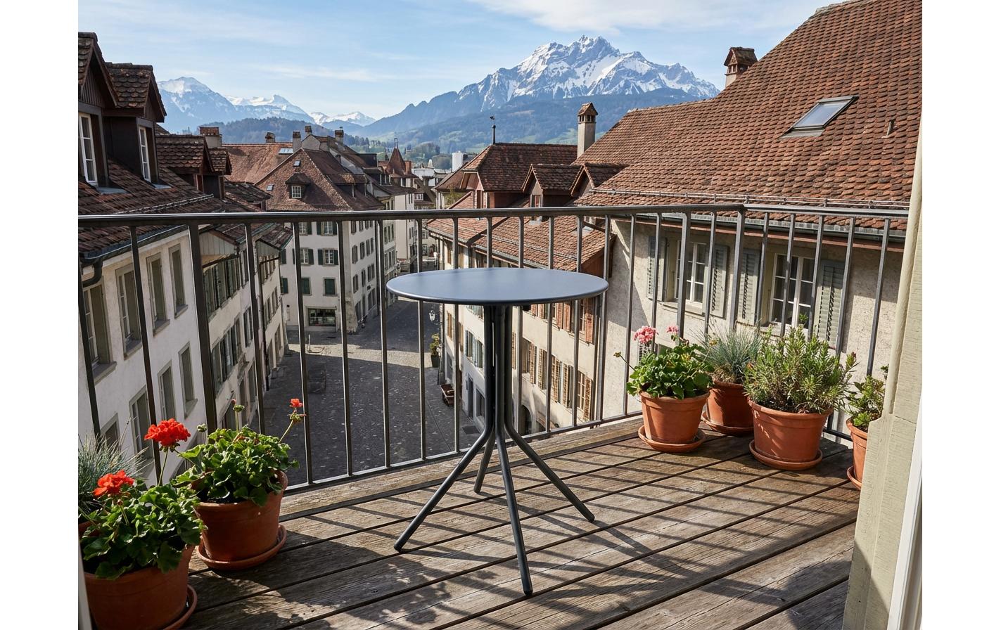 COCON Bistrotisch Conny , Ø 57 cm, Anthrazit