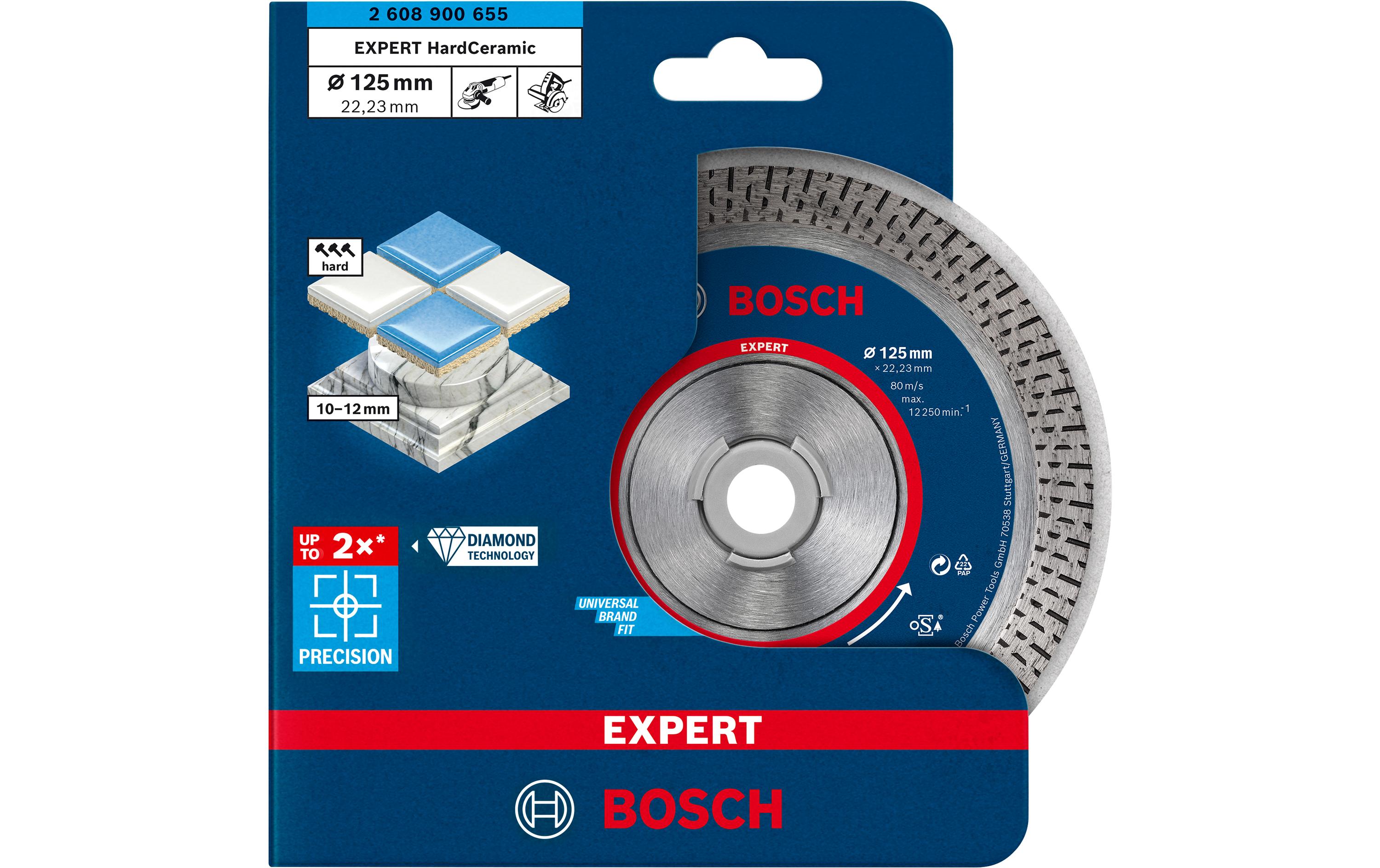Bosch Professional Diamanttrennscheibe EXPERT HardCeramic, 125 mm