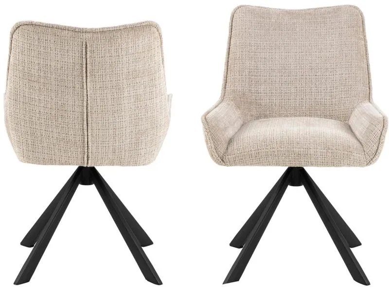 AC Design Stuhl Eddie 2 Stück, Beige AC Design Stuhl Eddie 2 Stück, Beige