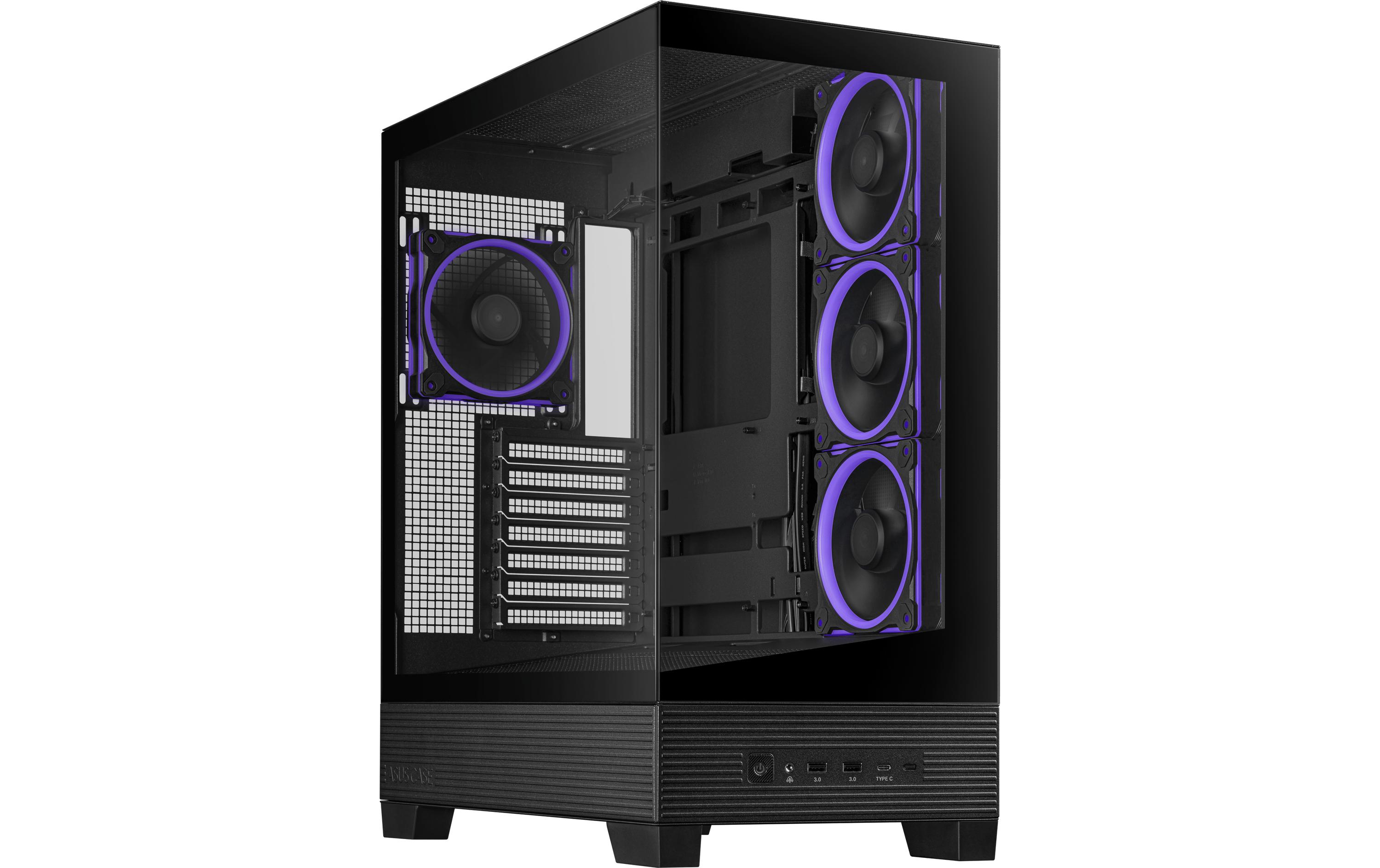 ASUS PC-Gehäuse A31 Plus TG ARGB Schwarz