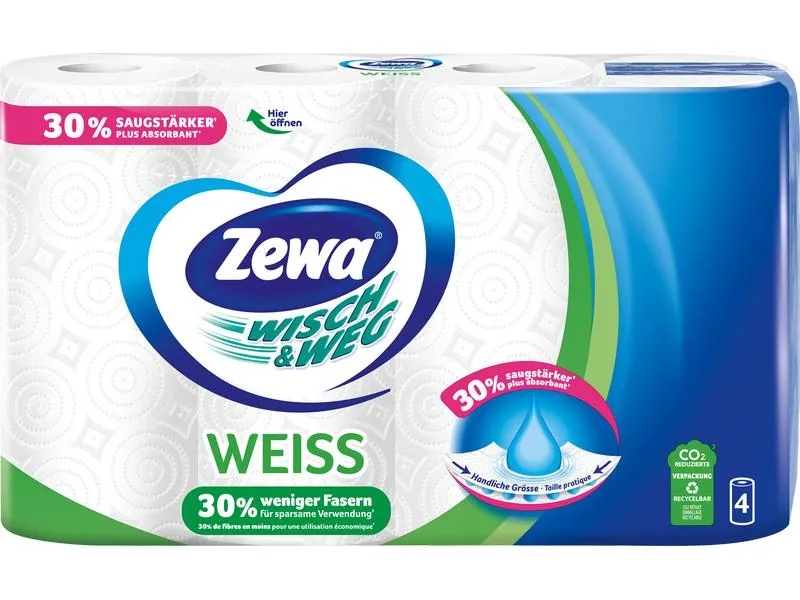 Zewa Haushaltspapier Wisch & Weg 4 Stück Zewa Haushaltspapier Wisch & Weg 4 Stück