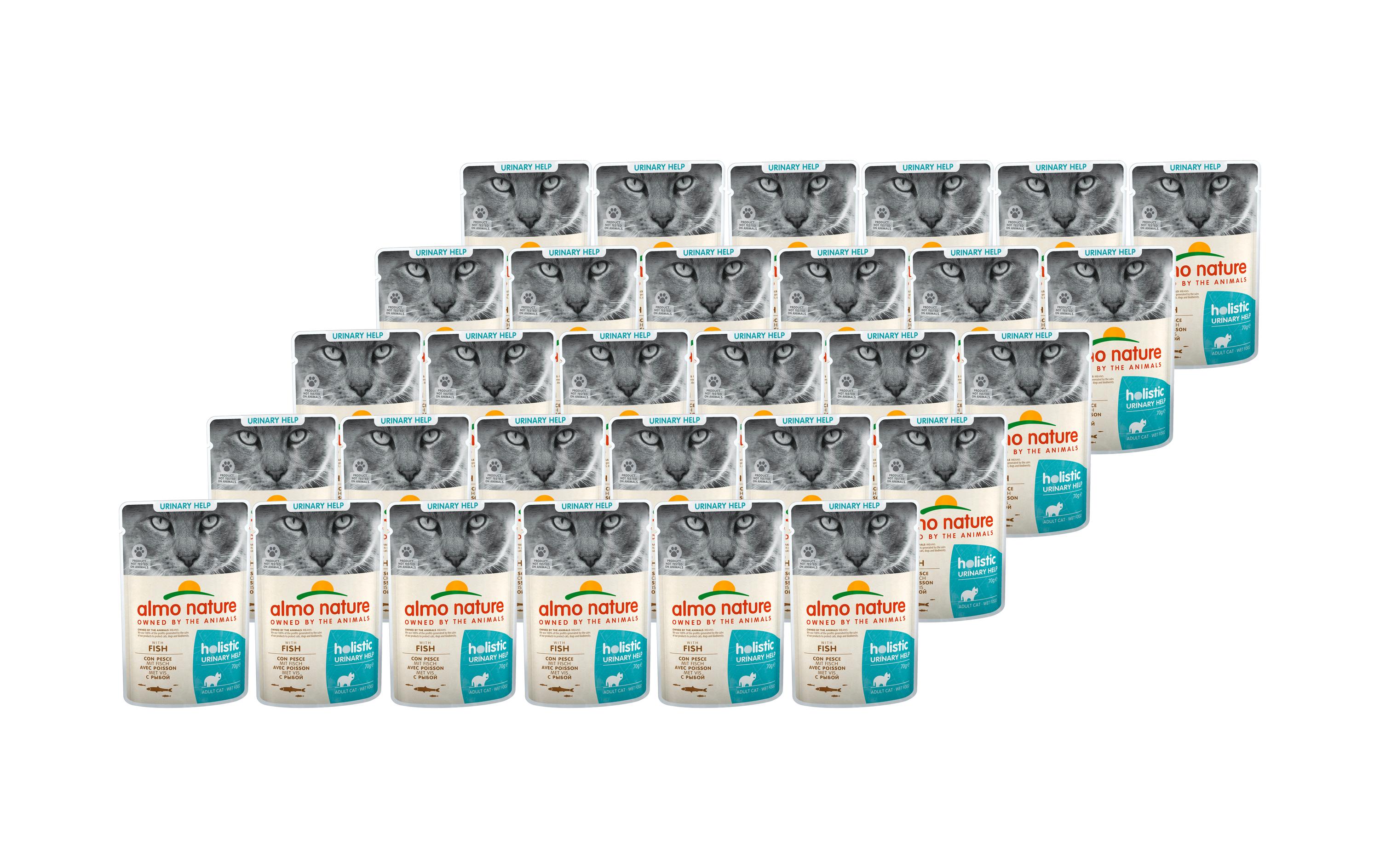 Almo Nature Nassfutter Holistic Urinary Help mit Fisch, 30 x 70 g Almo Nature Nassfutter Holistic Urinary Help mit Fisch, 30 x 70 g
