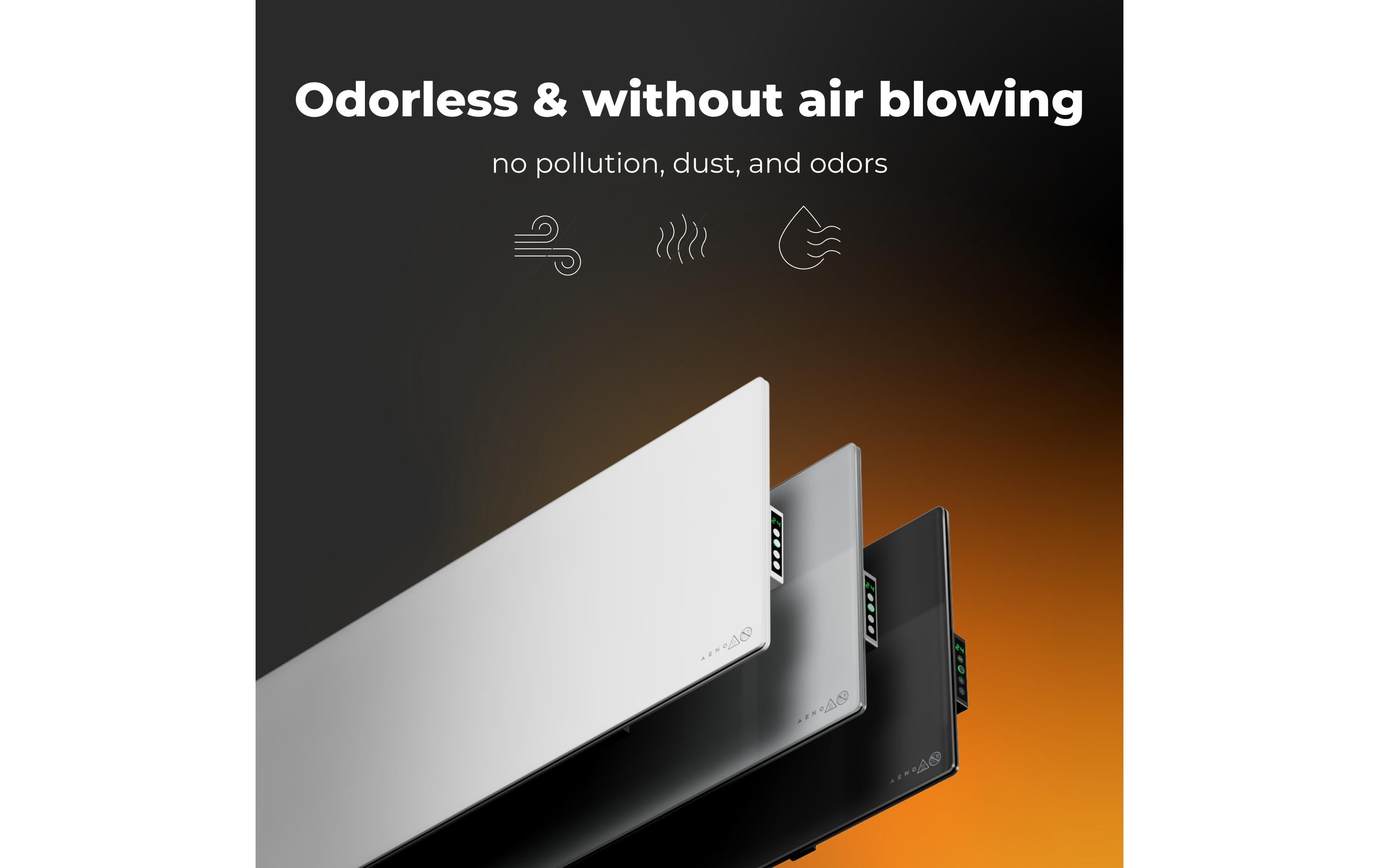 AENO Infrarotheizer Premium Eco Smart LED 700 W, Schwarz