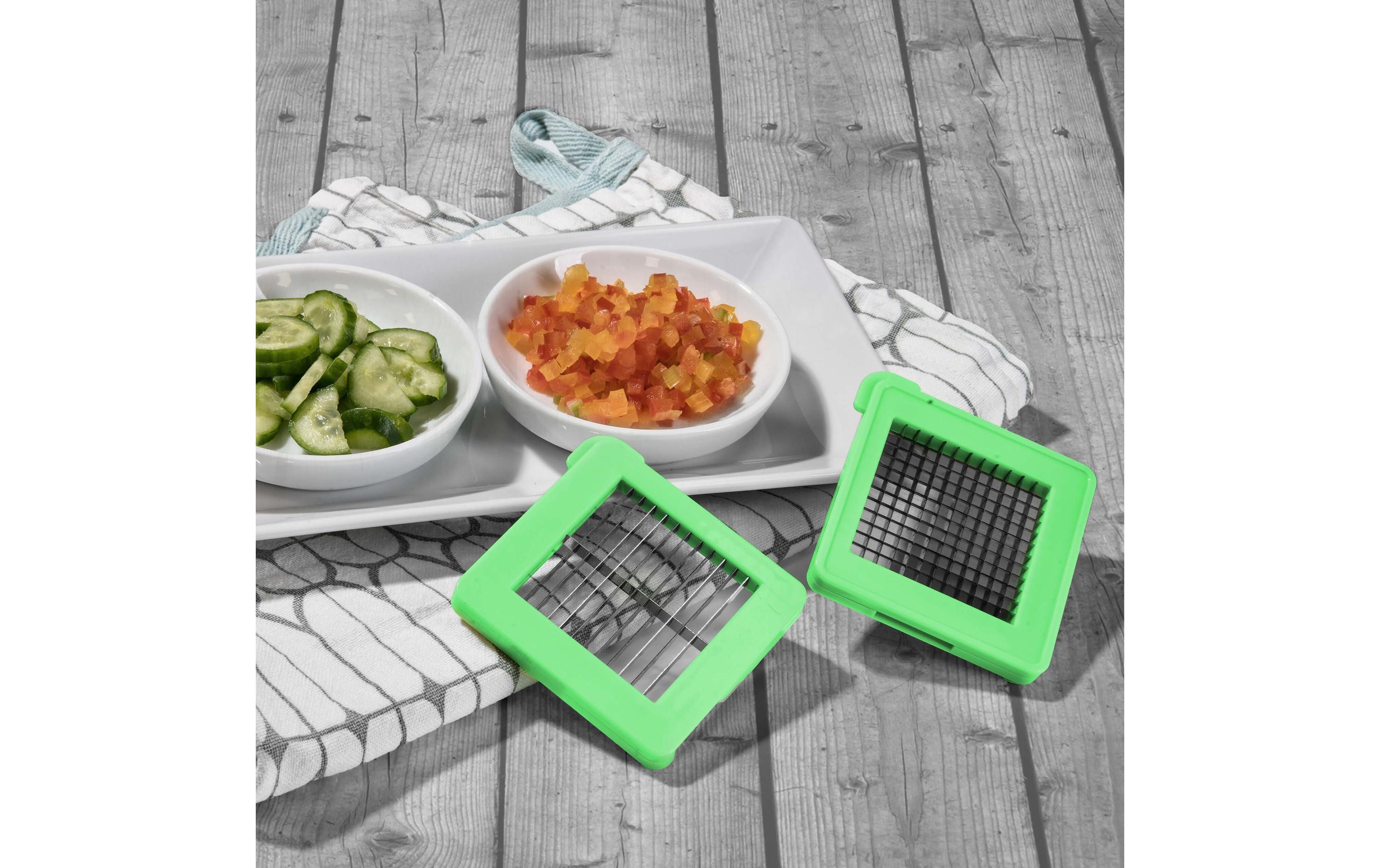 Genius Gemüseschneider Nicer Dicer Spicy 4-teilig, Grün