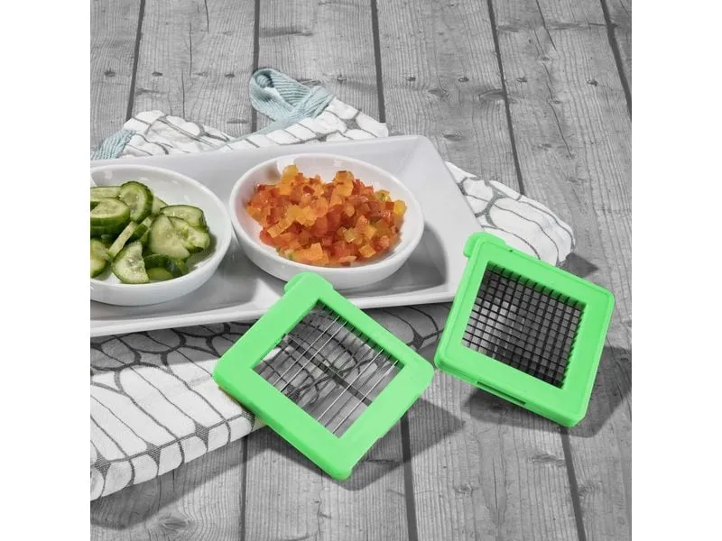 Genius Gemüseschneider Nicer Dicer Spicy 4-teilig, Grün Genius Gemüseschneider Nicer Dicer Spicy 4-teilig, Grün