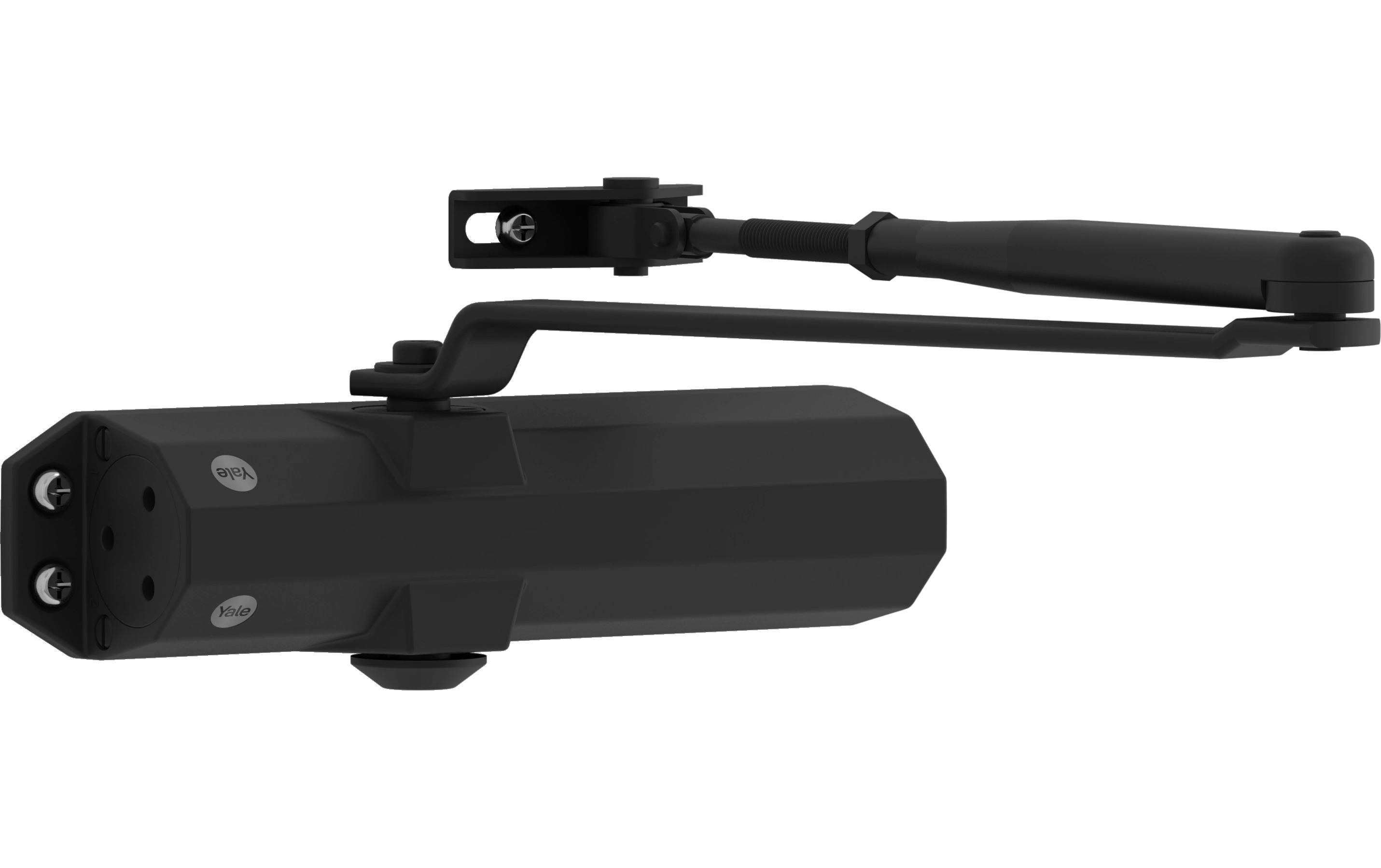 Yale Türschliesser mit Standardarm, Serie 4500 Schwarz