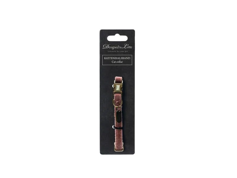 Designed by Lotte Katzenhalsband Velura Rosa
