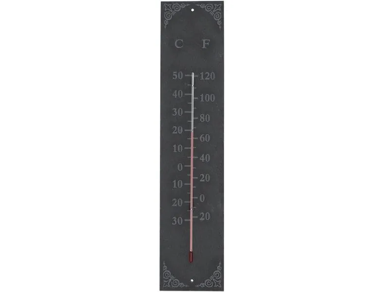 Esschert Design Thermometer Schiefer Grau 10.1 x 1.4 x 45.1 cm