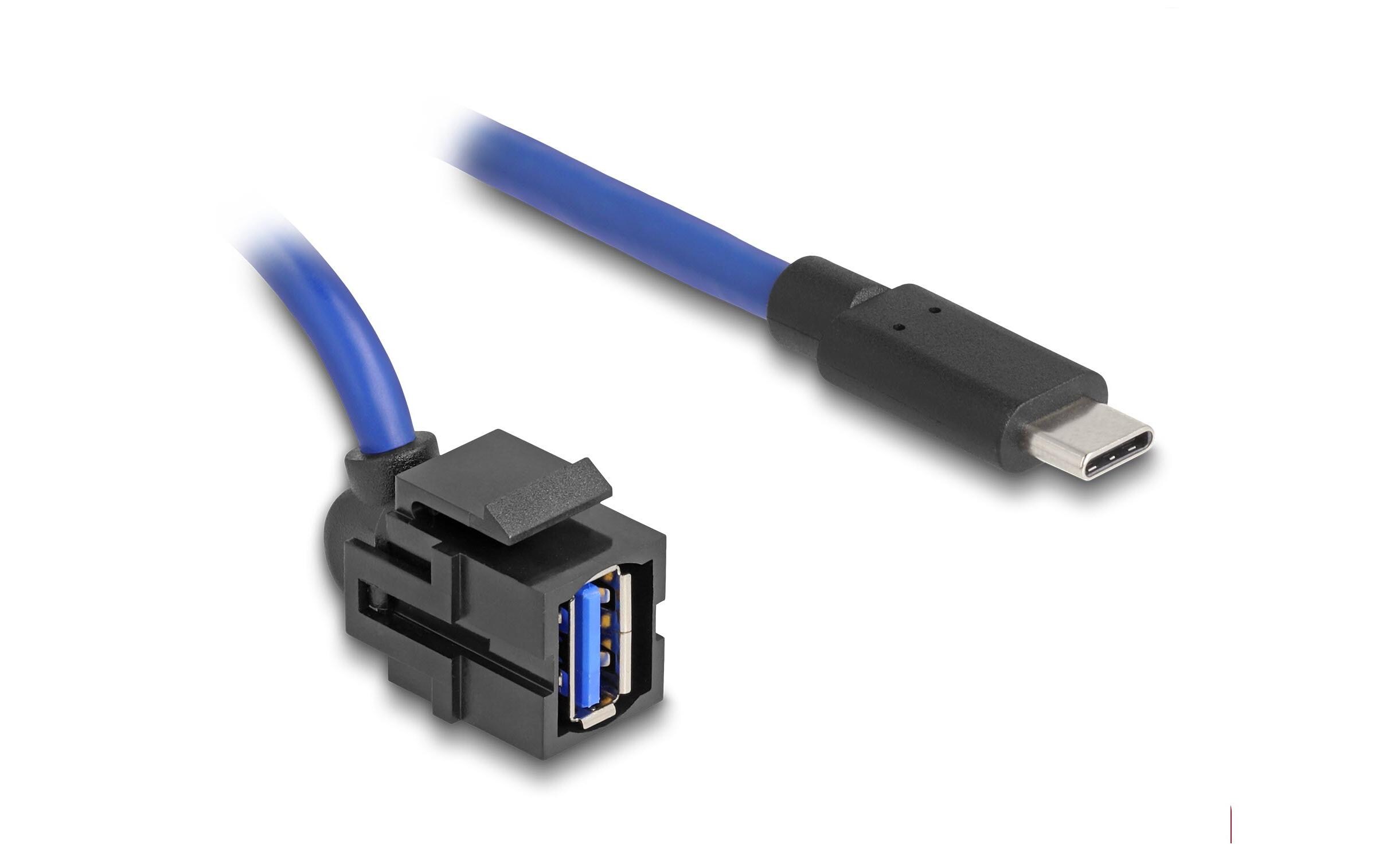 Delock Keystone-Modul USB 5 Gbps A zu USB Type-C Delock Keystone-Modul USB 5 Gbps A zu USB Type-C