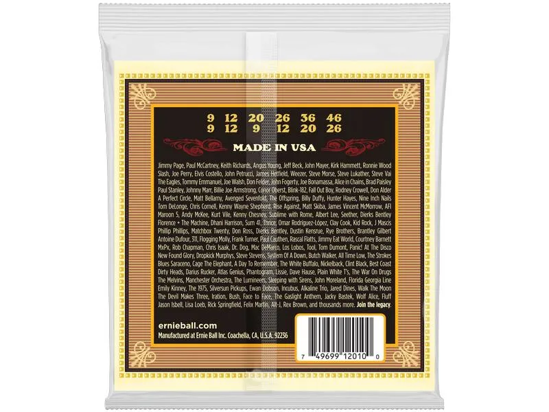 Ernie Ball Gitarrensaiten 2010 Earthwood Bronze – Light 9-46
