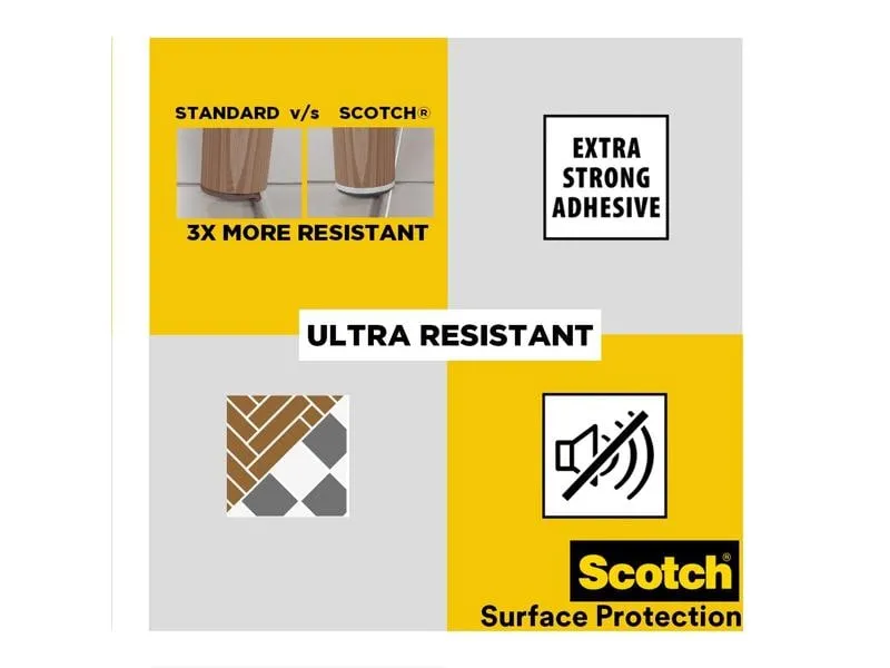 3M Filzgleiter Ultra Resistant, 208 mm x 15 mm, Grau, 4er Pack 3M Filzgleiter Ultra Resistant, 208 mm x 15 mm, Grau, 4er Pack