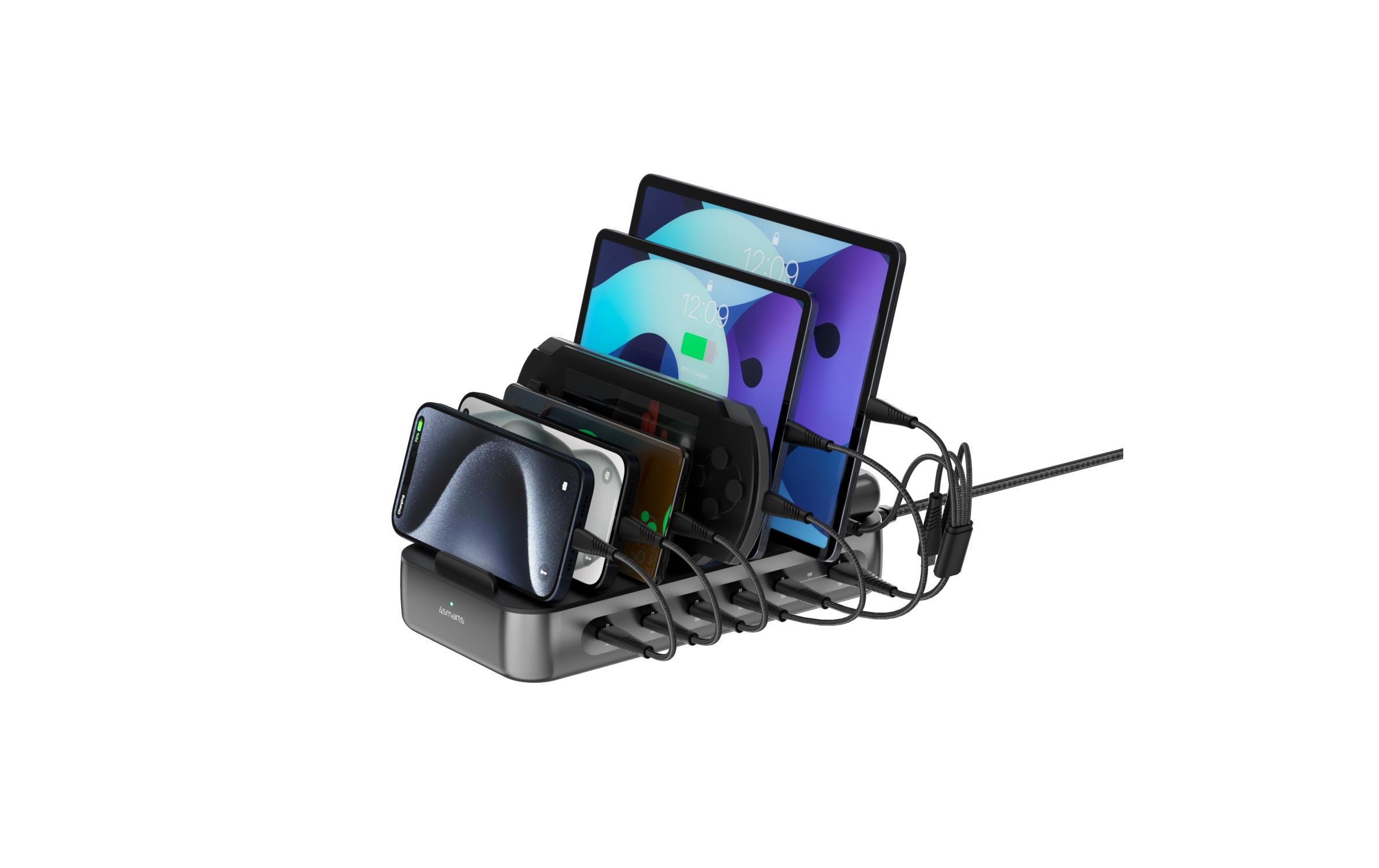 4smarts Ladestation Team 100W 5C/1A inkl. 6 Kabel 5x USB-C 1x USB-A 4smarts Ladestation Team 100W 5C/1A inkl. 6 Kabel 5x USB-C 1x USB-A