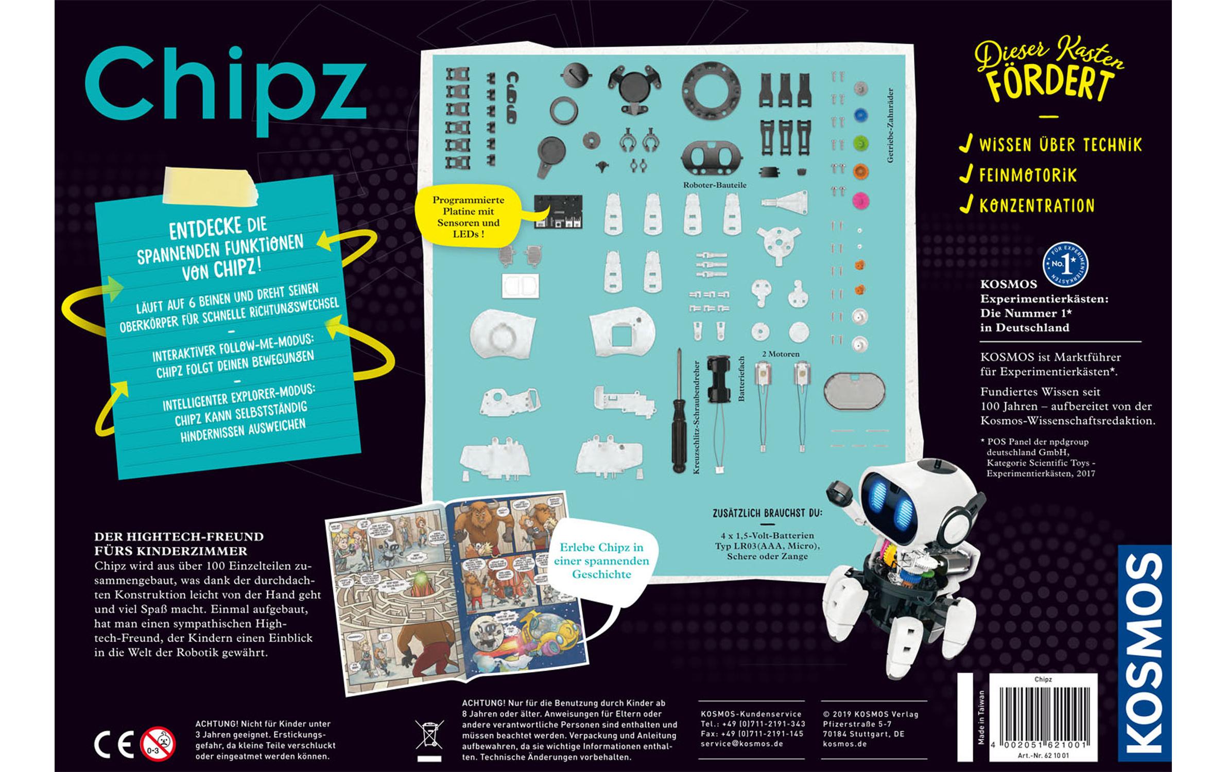 Kosmos Experimentierkasten Chipz – Dein intelligenter Roboter Kosmos Experimentierkasten Chipz – Dein intelligenter Roboter