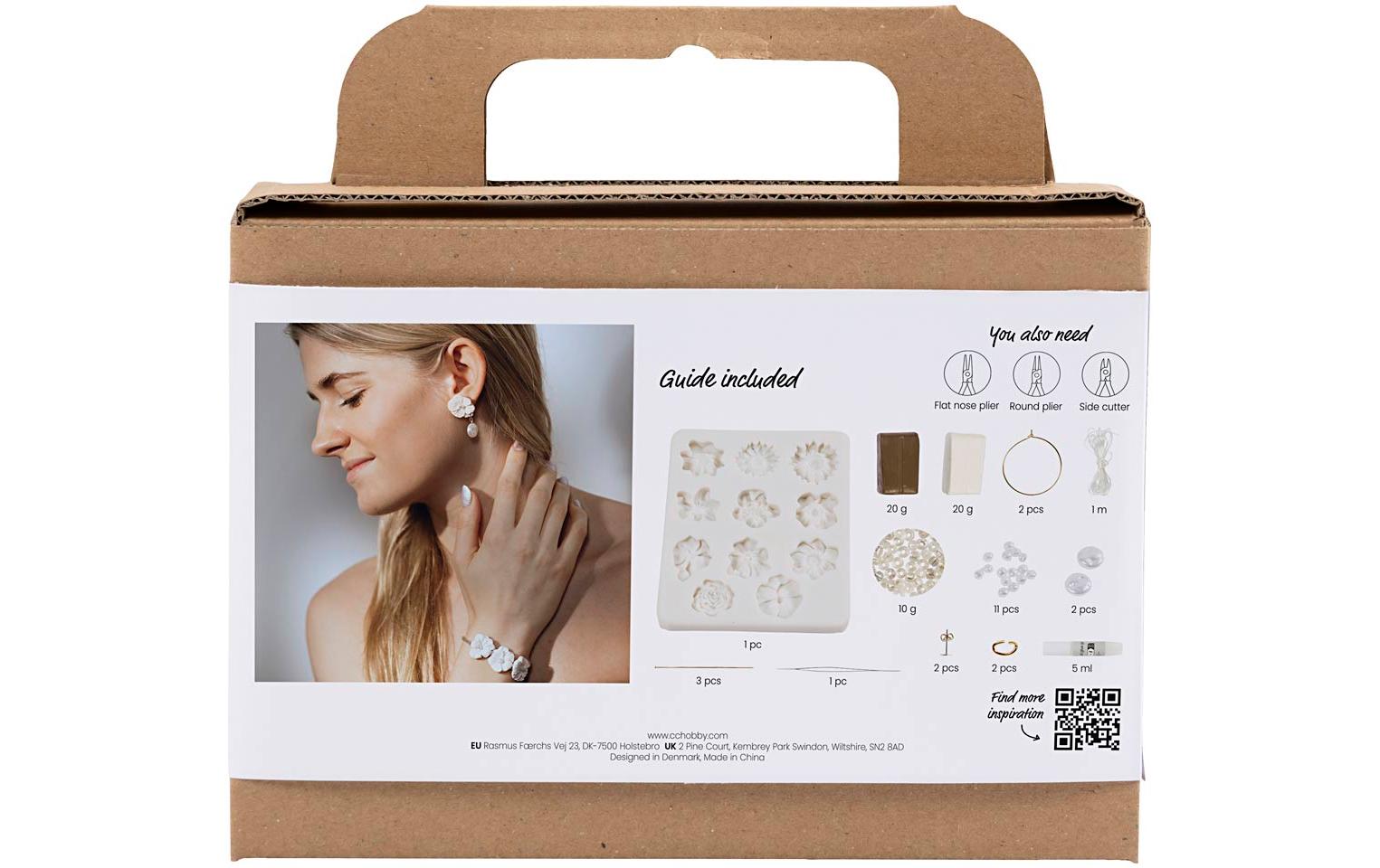 Creativ Company Schmuck Bastelset Blumendesign, Beige, Hellbeige