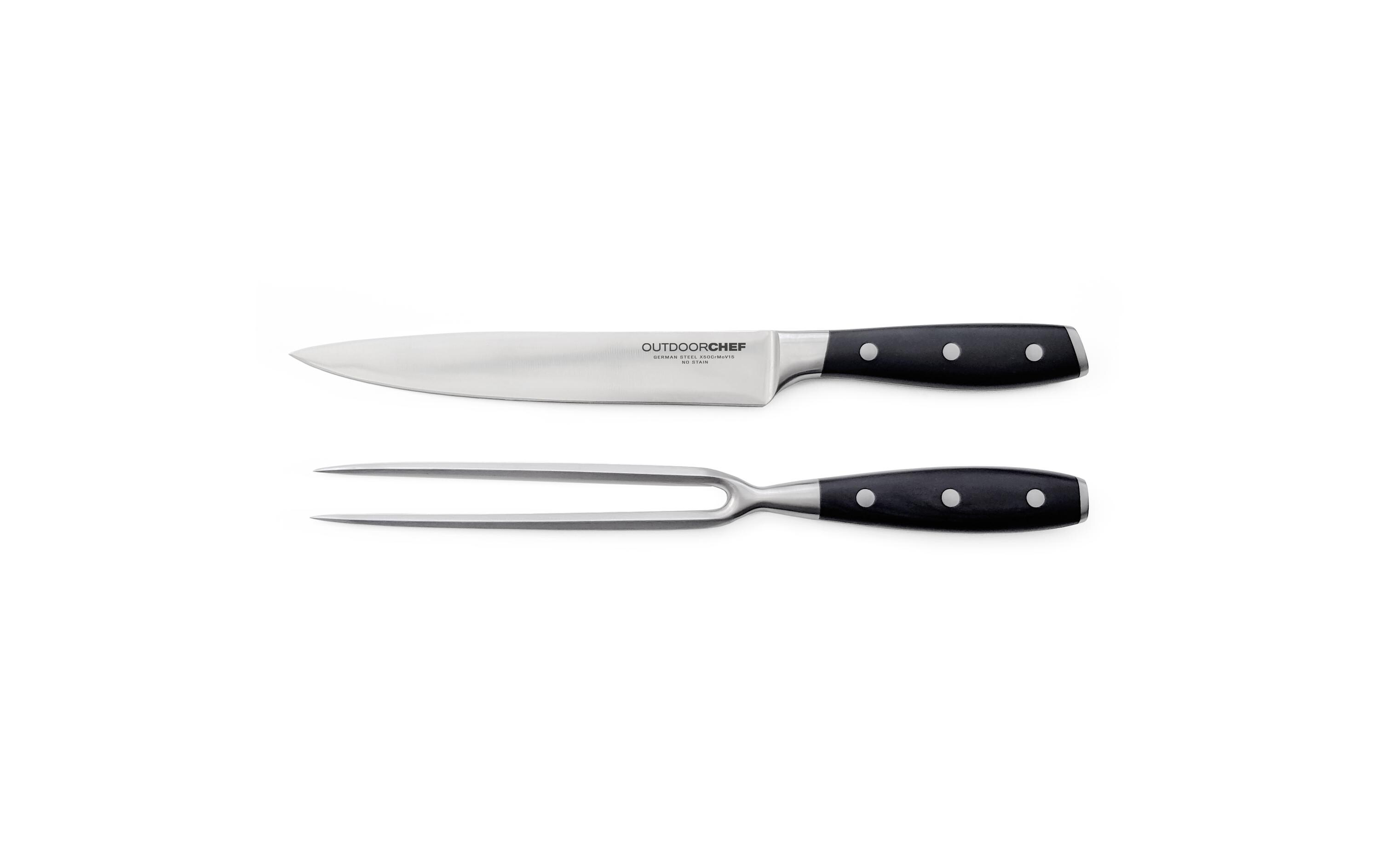Outdoorchef Tranchier-Set Premium 2-teilig, Schwarz