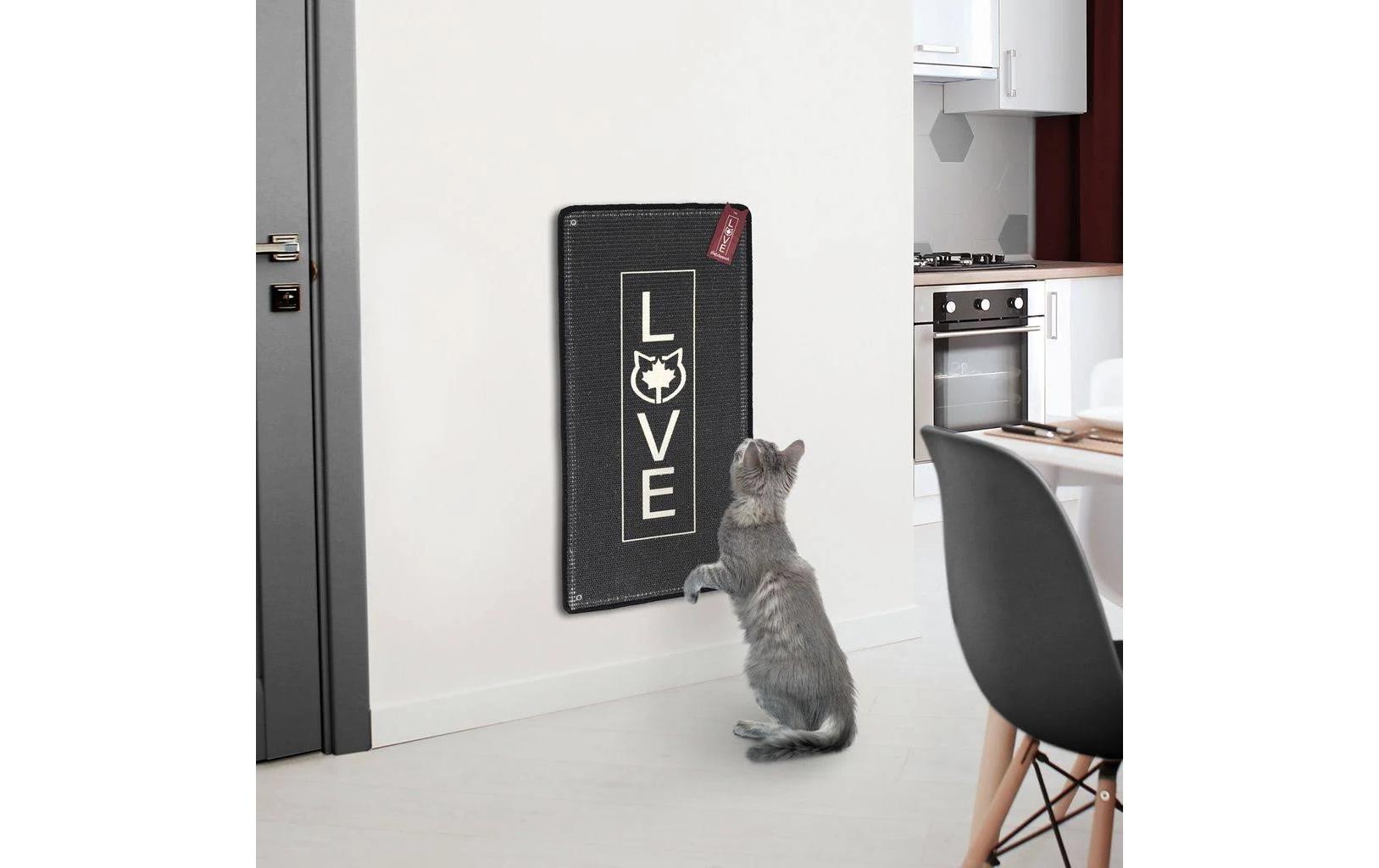 CanadianCat Kratzteppich + Wandbefestigung Anthrazit, 80 x 40 cm