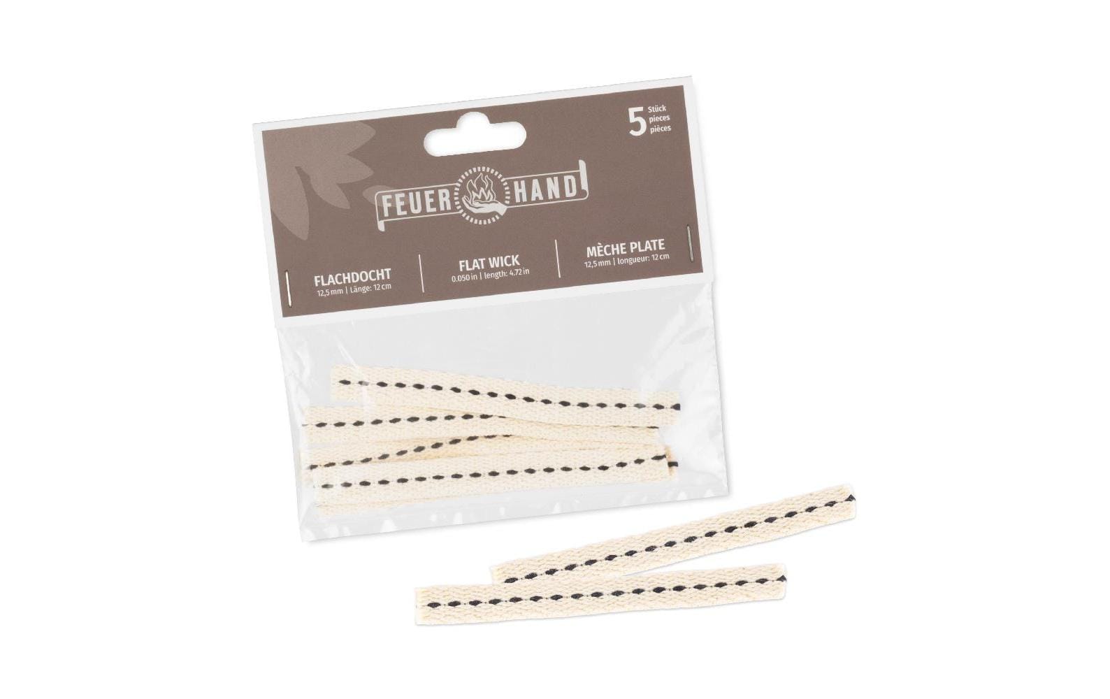 Feuerhand Flachdocht, 1.25 x 12 cm, 5 Stück Feuerhand Flachdocht, 1.25 x 12 cm, 5 Stück