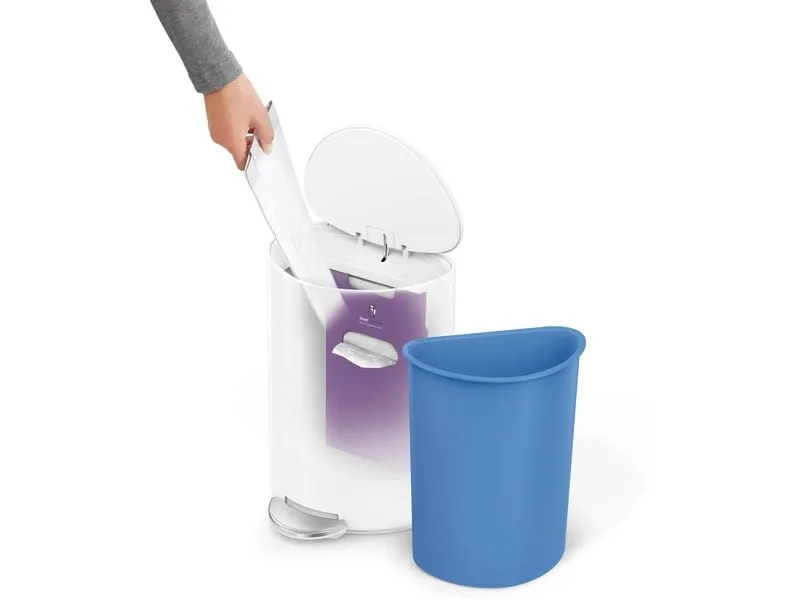 Simplehuman Abfalleimer 6 l, Weiss