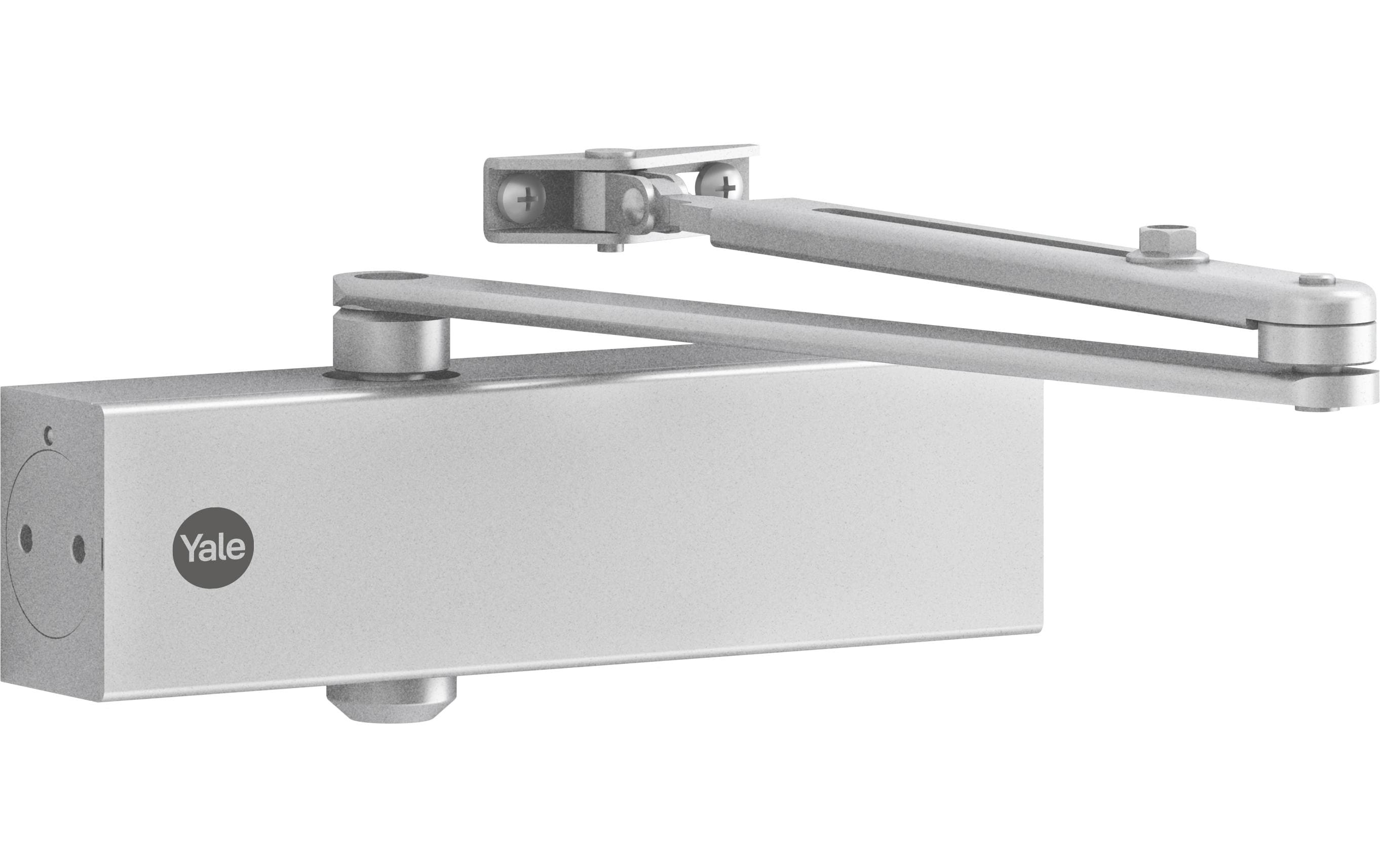 Yale Türschliesser mit Standardarm, Serie 5500 Silber