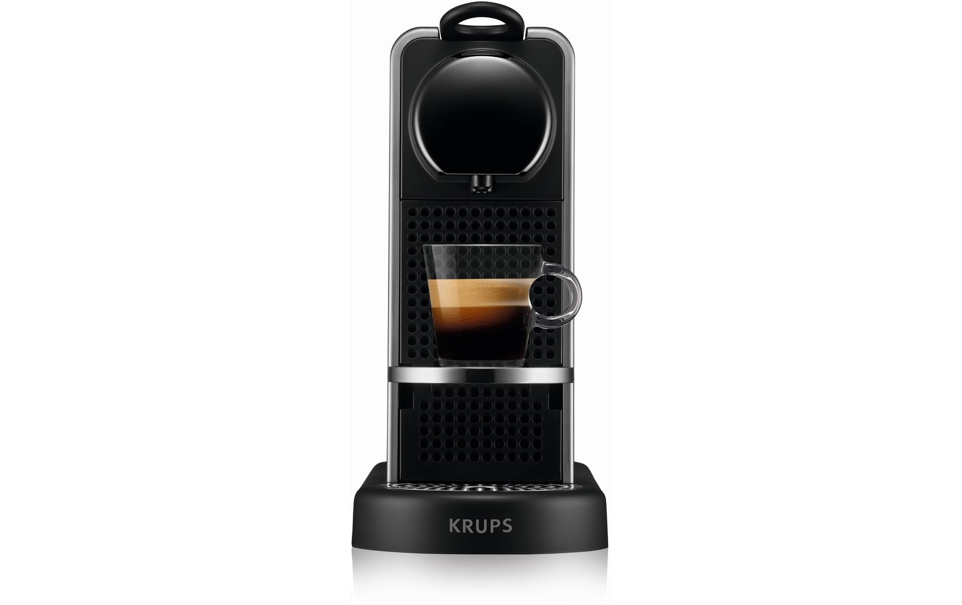 Krups Kaffeemaschine Nespresso CitiZ Platinum Schwarz/Titanium