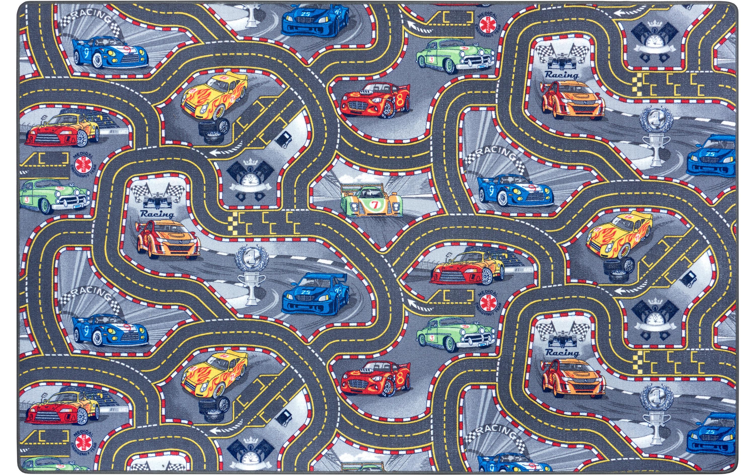 Hanse Home Spielteppich Race Track 140 x 200 cm, Grau Hanse Home Spielteppich Race Track 140 x 200 cm, Grau