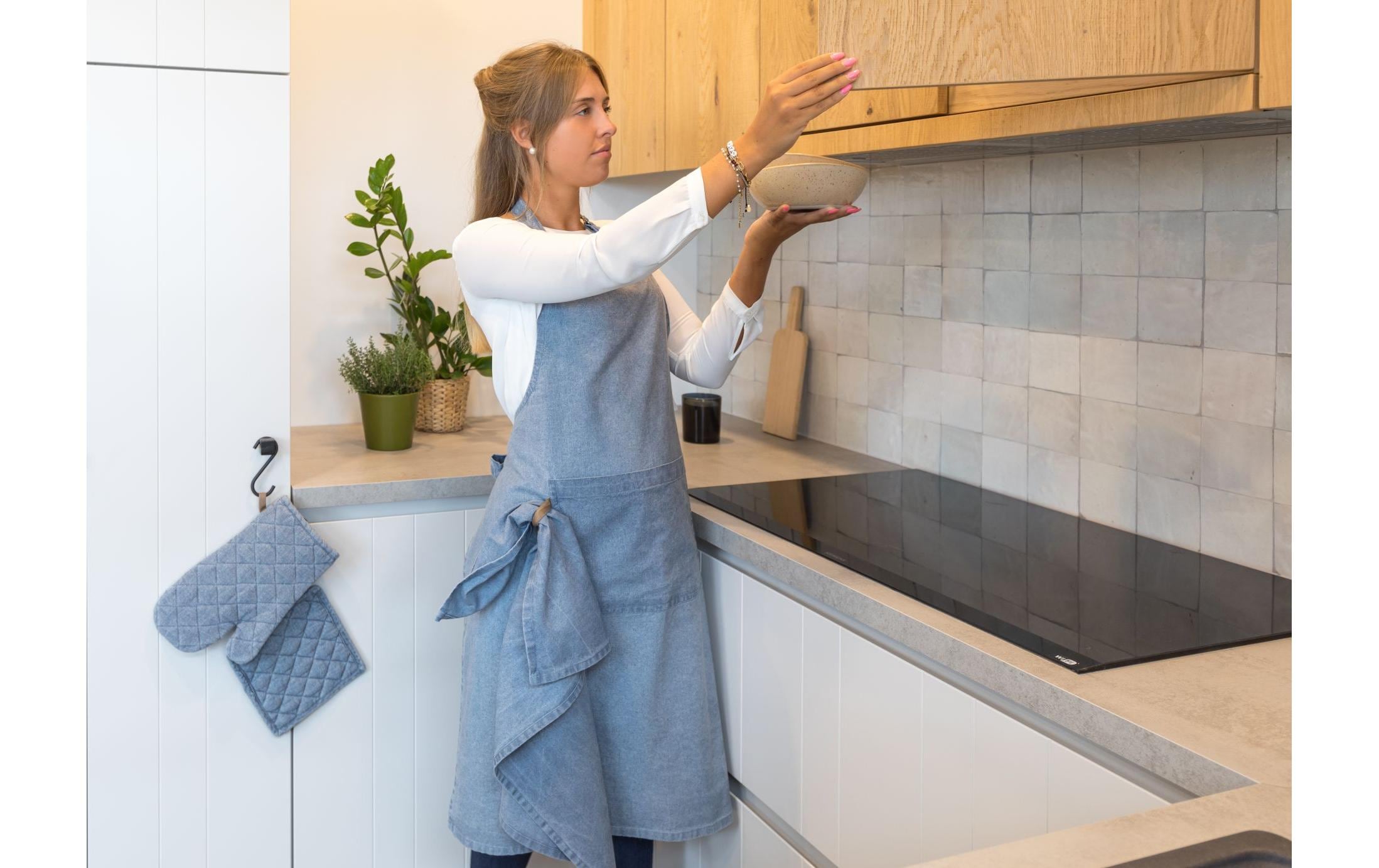 Tiseco Schürze Myrna Blau