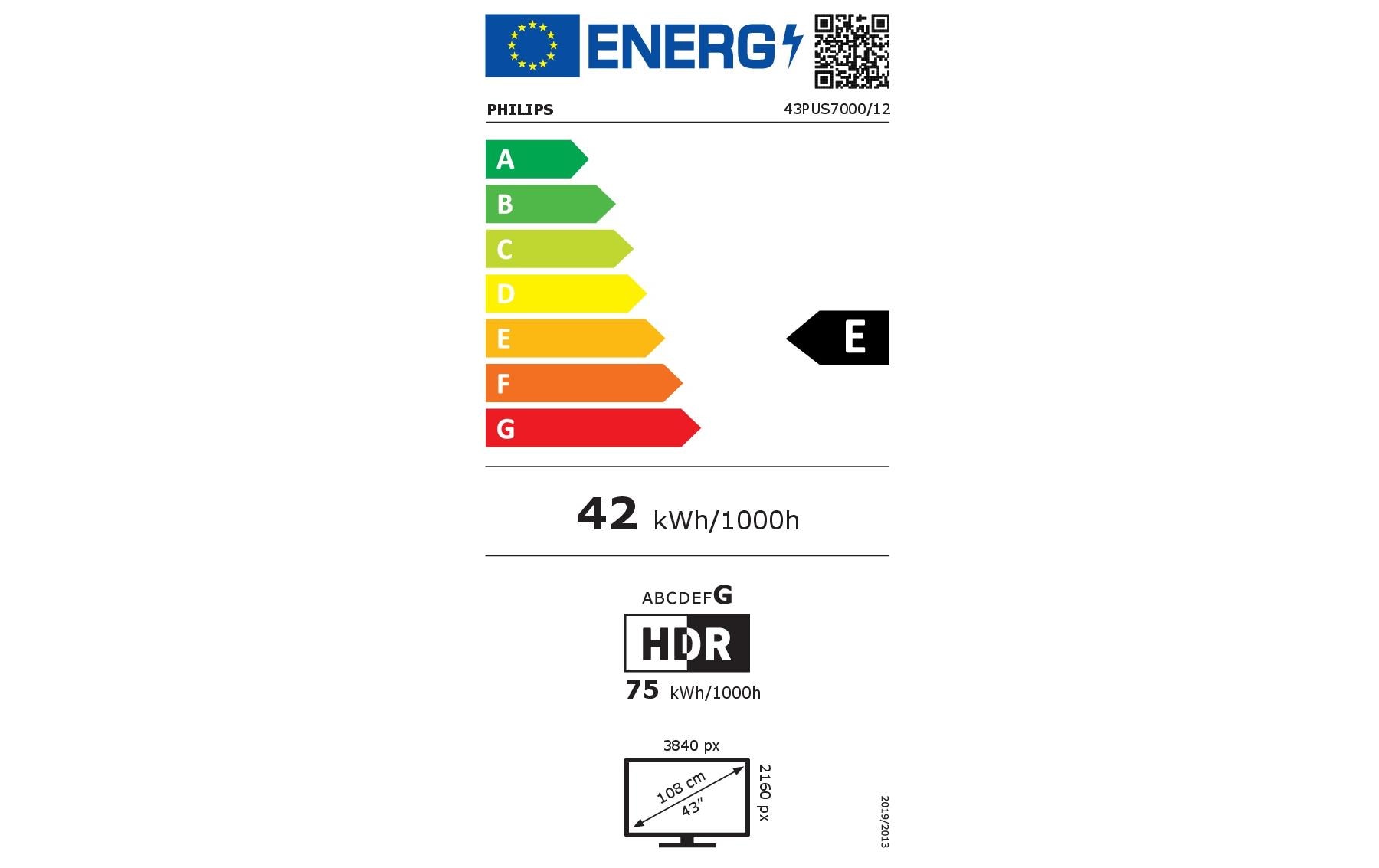 Philips TV 43PUS7000/12 43 4K LED Smart TV, 2025