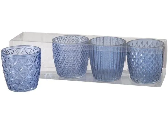 Boltze Windlicht Marilu 4 Stück, 7.5 cm, Blau Boltze Windlicht Marilu 4 Stück, 7.5 cm, Blau