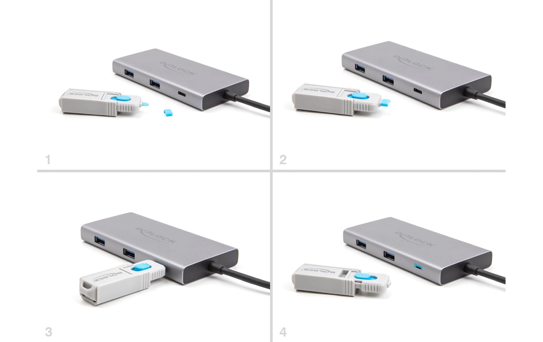 Delock Port Blocker USB-C 10 Stück Blau