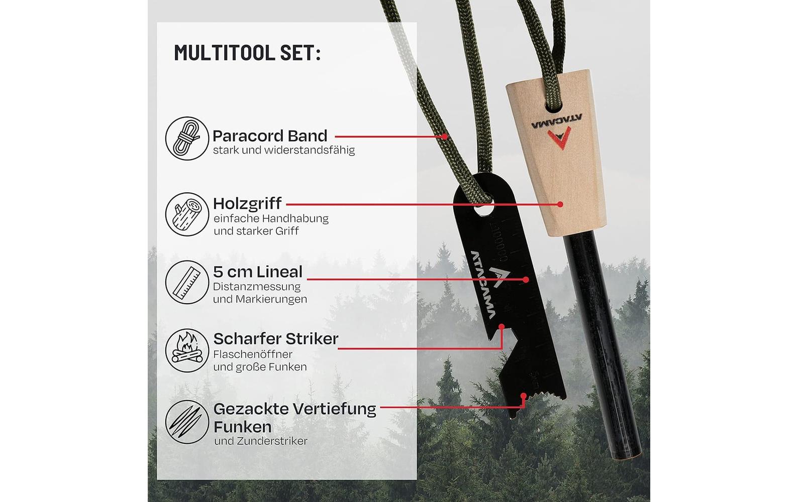 Atacama ATACAMA Feuerstahl Set - 7 tlg. - Wasserfest