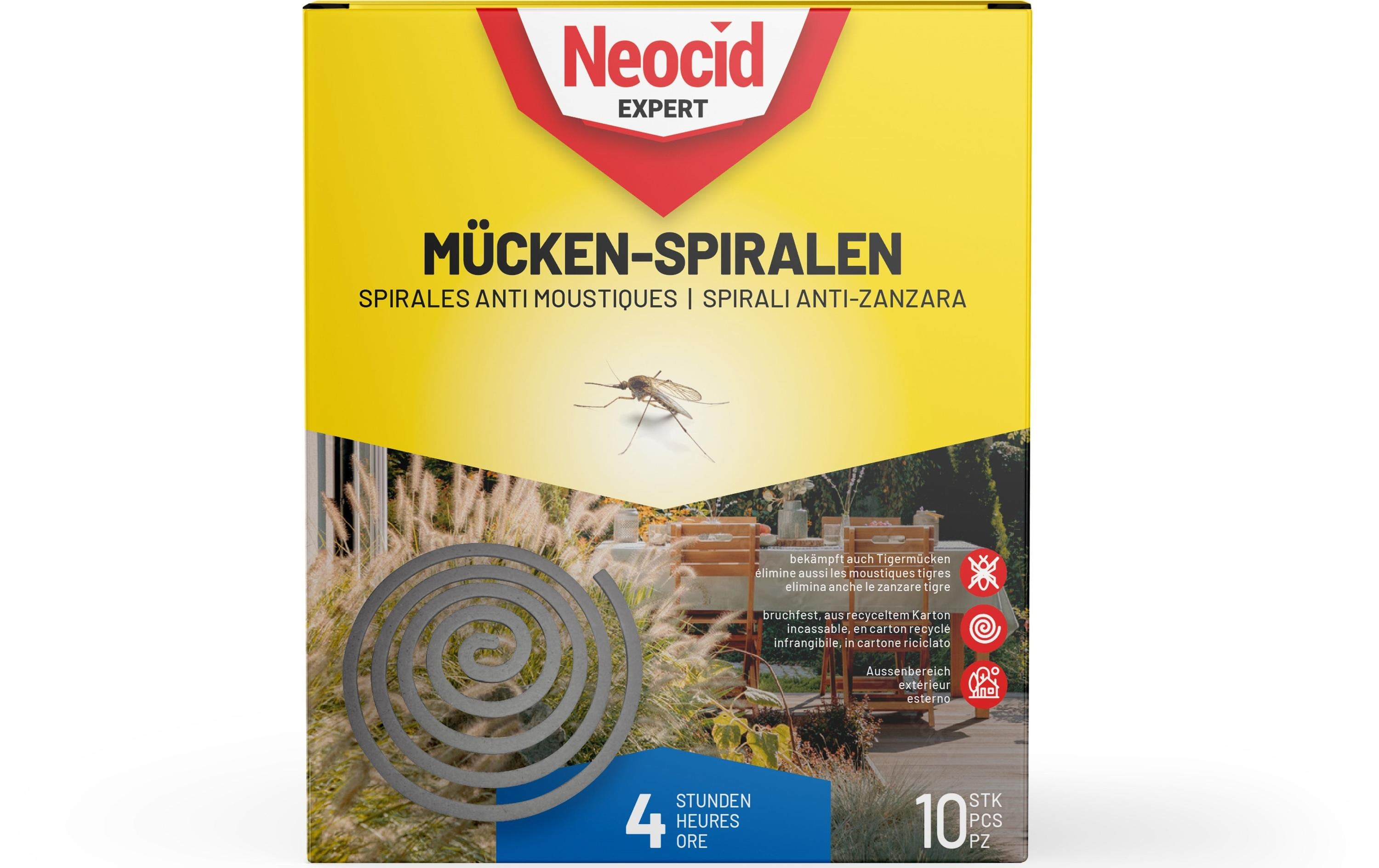 Neocid Expert Insektenabwehr Mückenspirale, 10 Stück