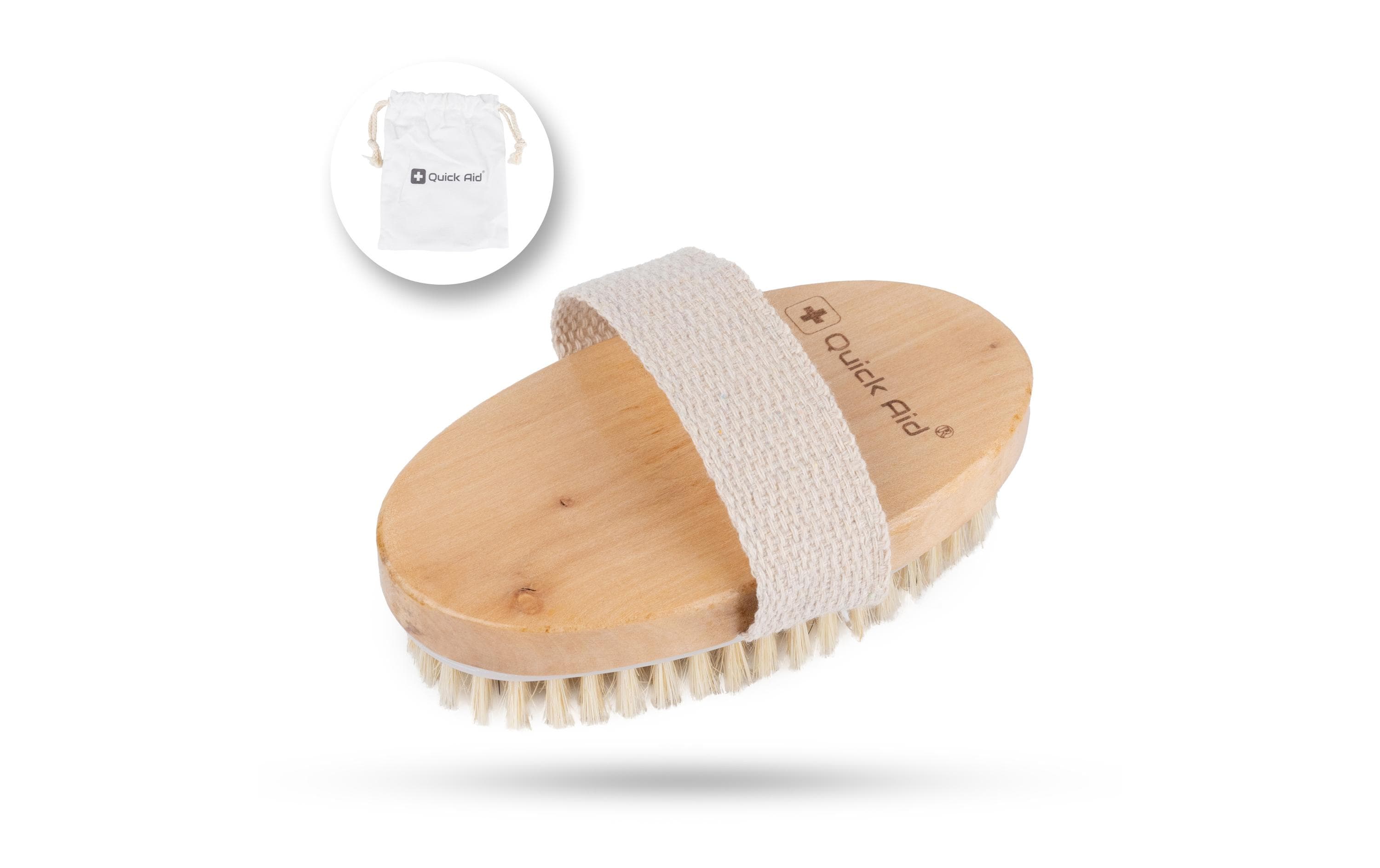 Quick Aid Körpermassagebürste aus Naturborsten mit Beutel 1 Stück