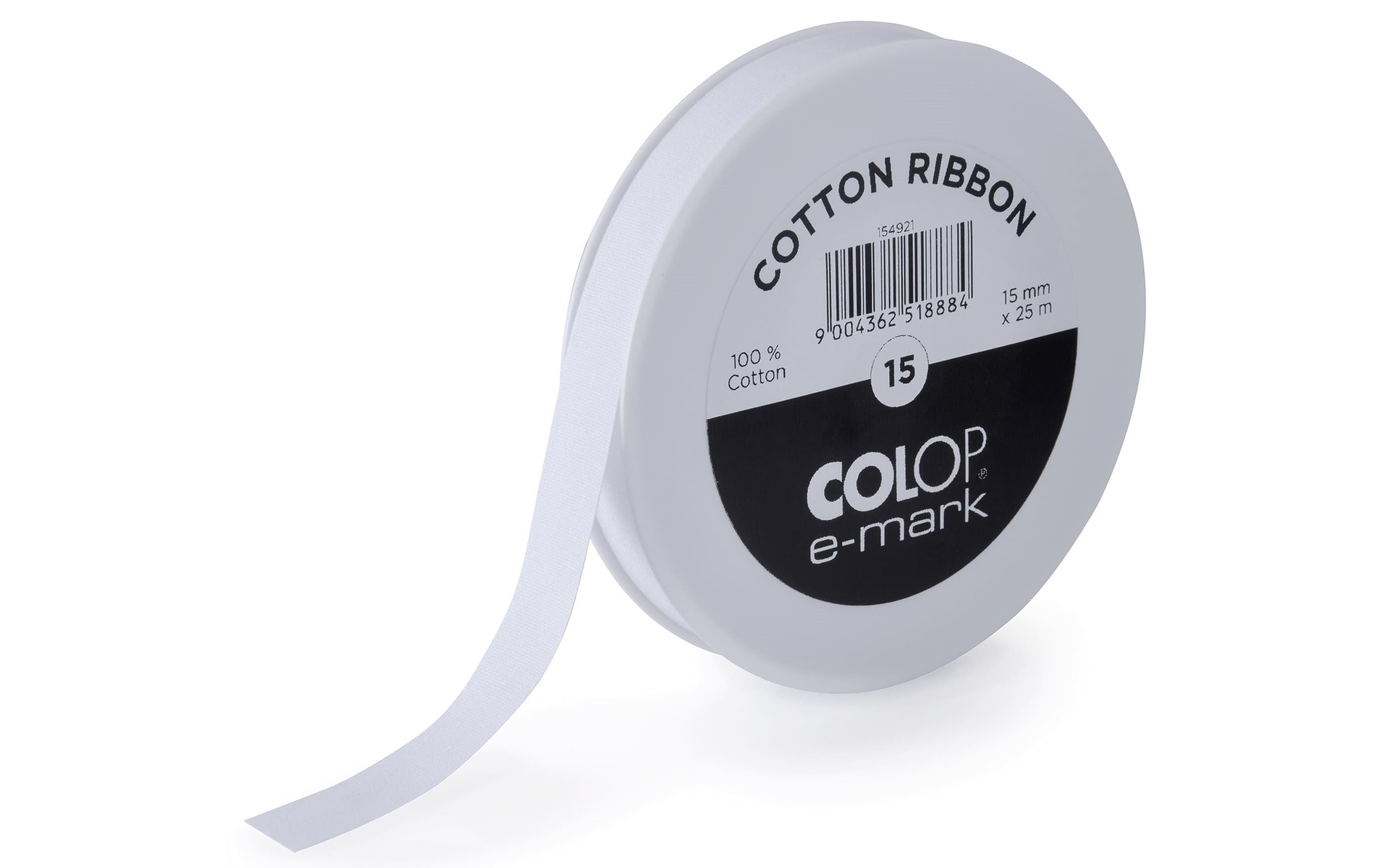 Colop Textilband e-mark 15 mm x 25 m, Weiss Colop Textilband e-mark 15 mm x 25 m, Weiss