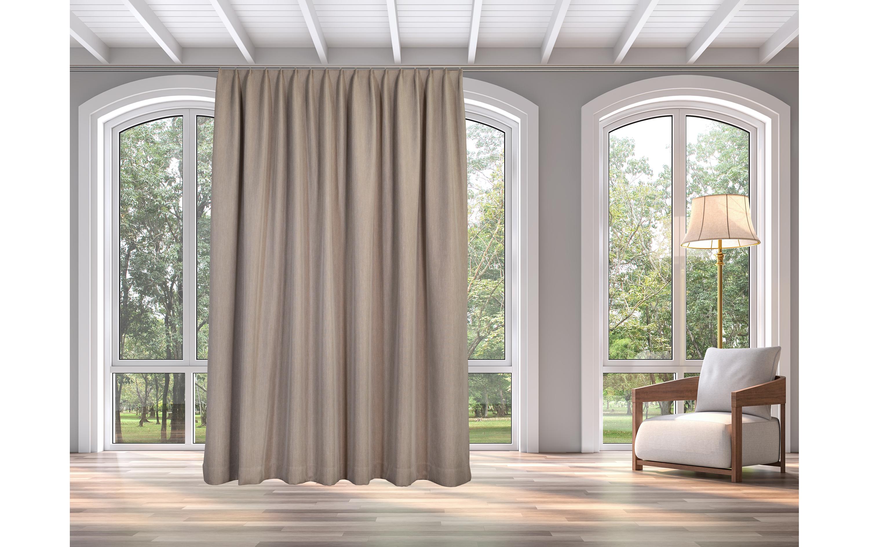 Casa Leon Verdunklungsvorhang mit Faltenband 140 cm x 245 cm