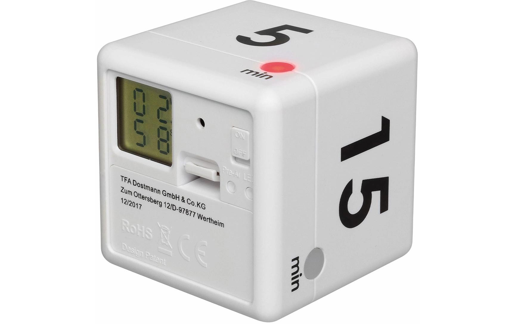 TFA Dostmann Küchentimer Cube Weiss