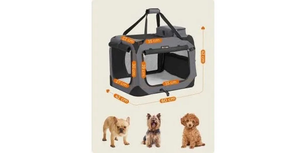 Feandrea Transportbox für Hunde & Katzen S
