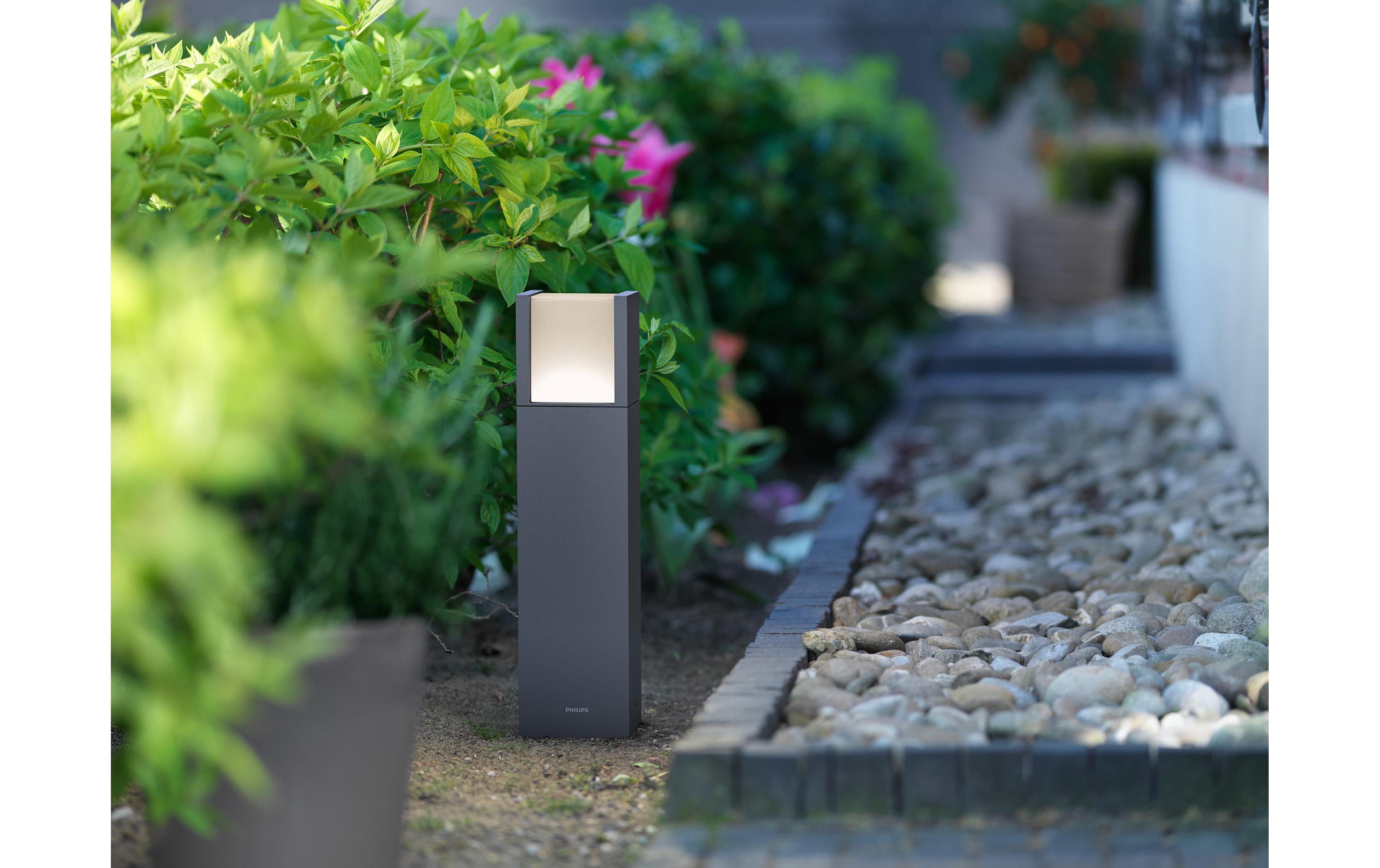 Philips myGarden LED Sockelleuchte Arbour, 600 lm, Anthrazit