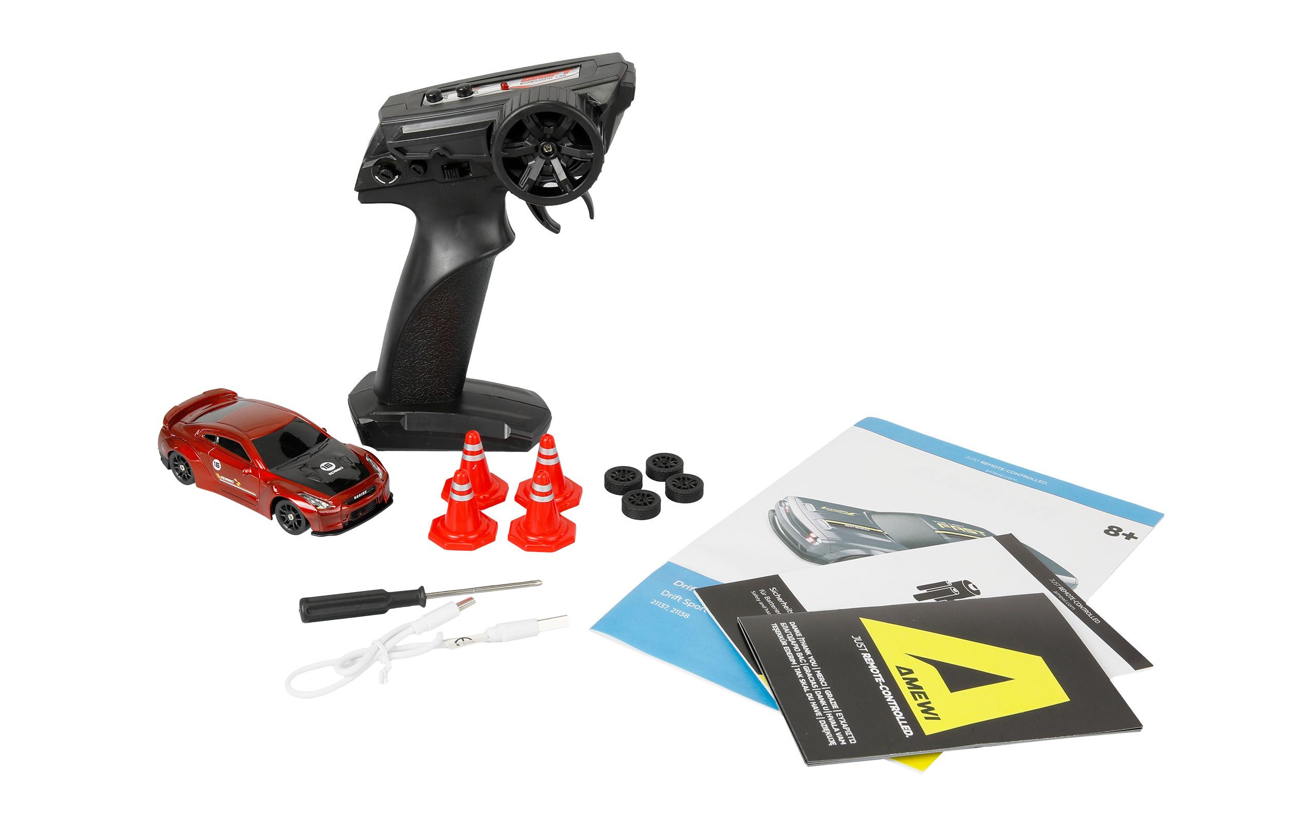 Amewi Drift GTR mit Gyro 1:43 RTR Rot