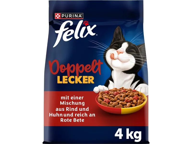 Felix Trockenfutter Doppelt Lecker Adult Fleisch 4 kg Felix Trockenfutter Doppelt Lecker Adult Fleisch 4 kg