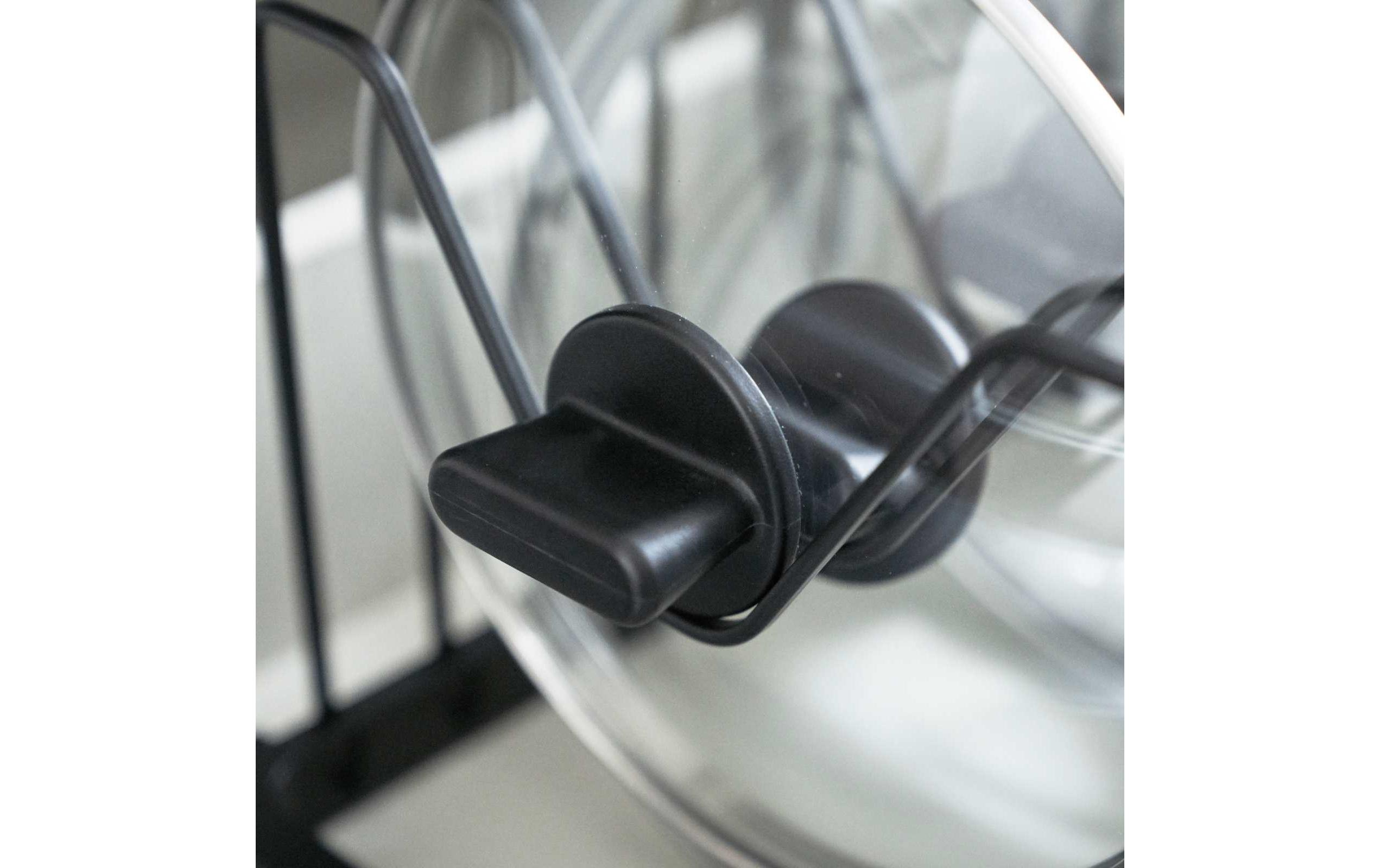 Yamazaki Deckel- und Pfannenhalter Tower Schwarz