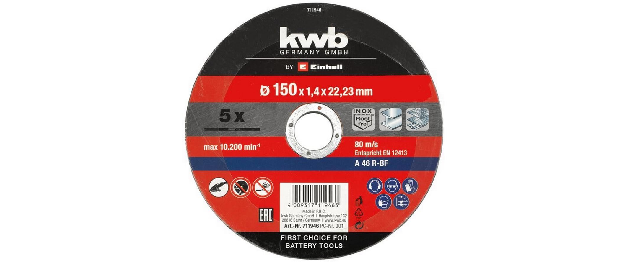 Einhell Trennscheibe Dünn 150 x 1.4