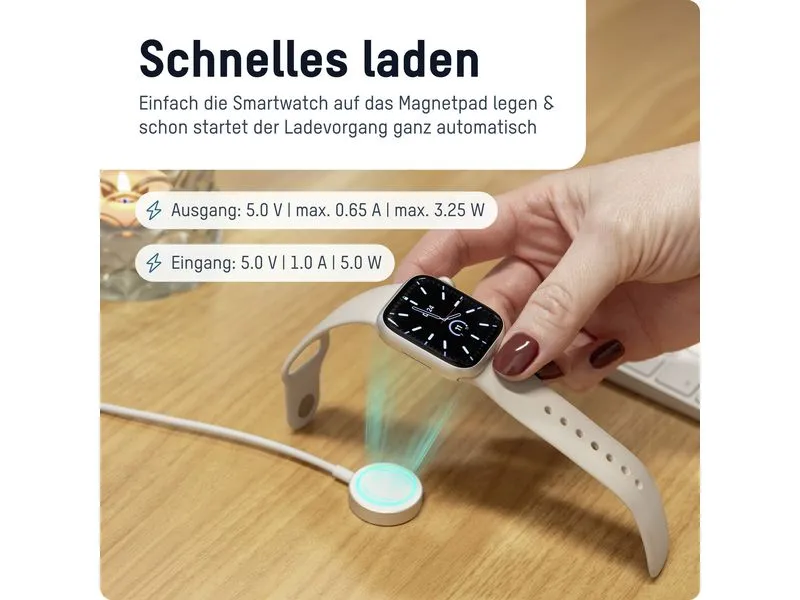 Ansmann USB-C Ladekabel für Apple Watch , 100 cm Ansmann USB-C Ladekabel für Apple Watch , 100 cm