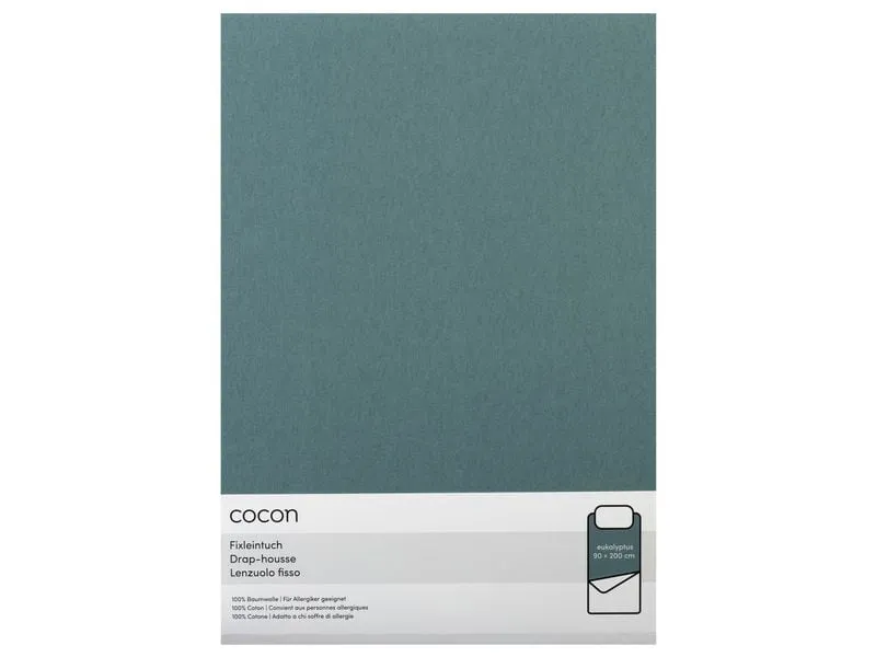 COCON Fixleintuch Jersey 90-100 x 200 cm, Eukalyptusgrün COCON Fixleintuch Jersey 90-100 x 200 cm, Eukalyptusgrün