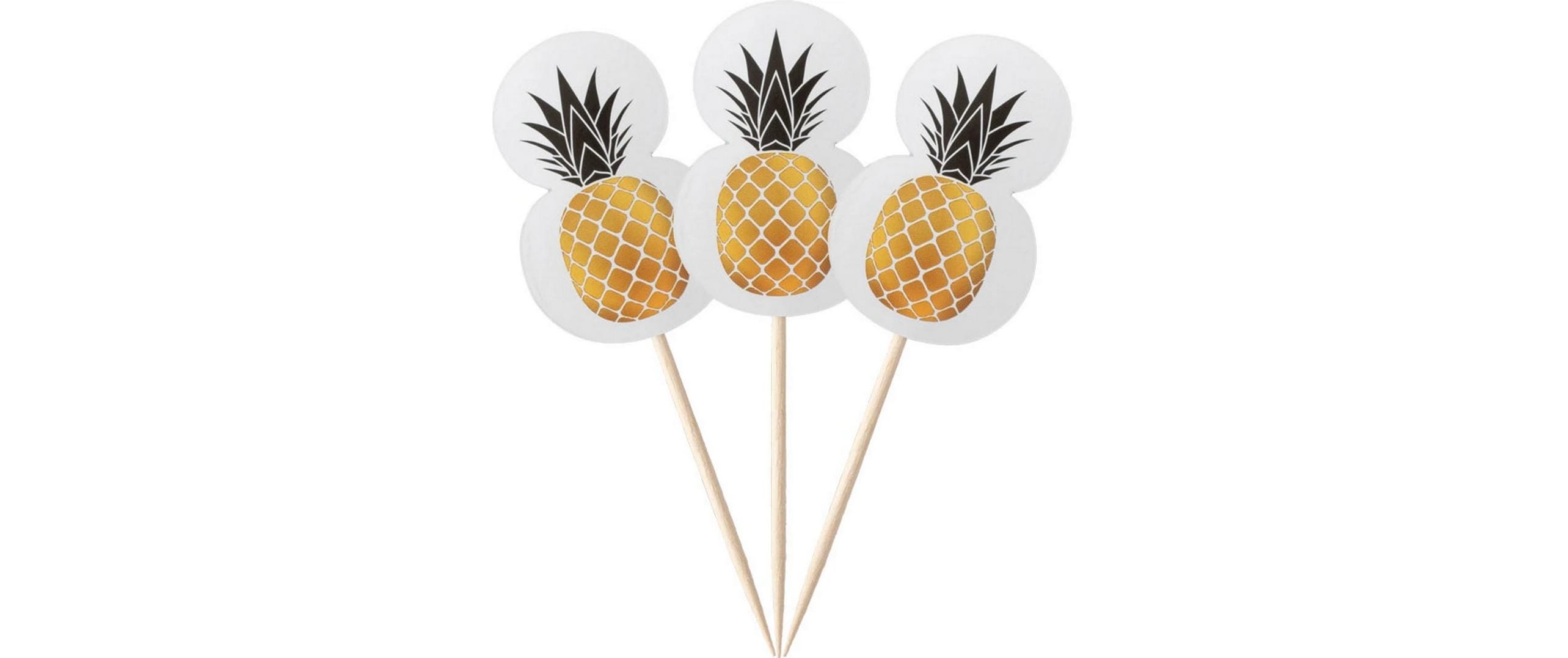 Demmler Deko Picker Ananas 8 Stück, Gelb