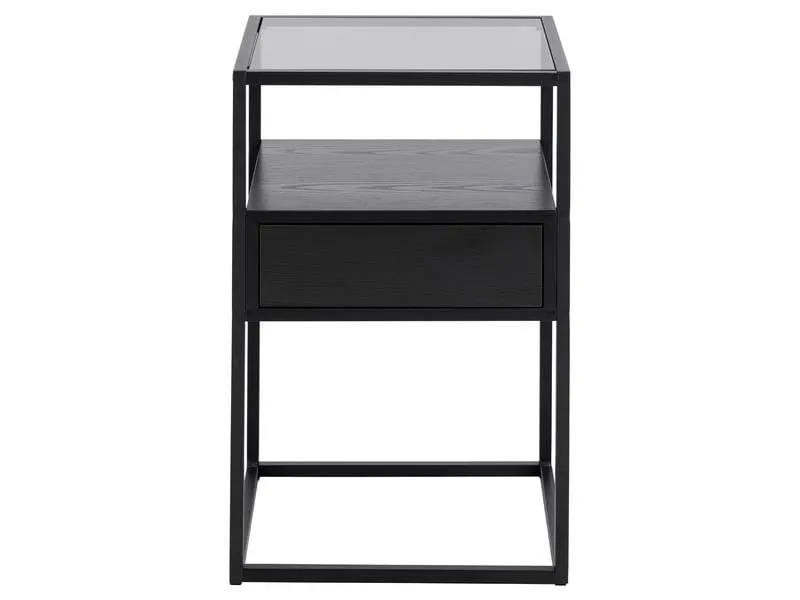 AC Design Nachttisch Randolf 40 x 35 x 60 cm, Schwarz AC Design Nachttisch Randolf 40 x 35 x 60 cm, Schwarz