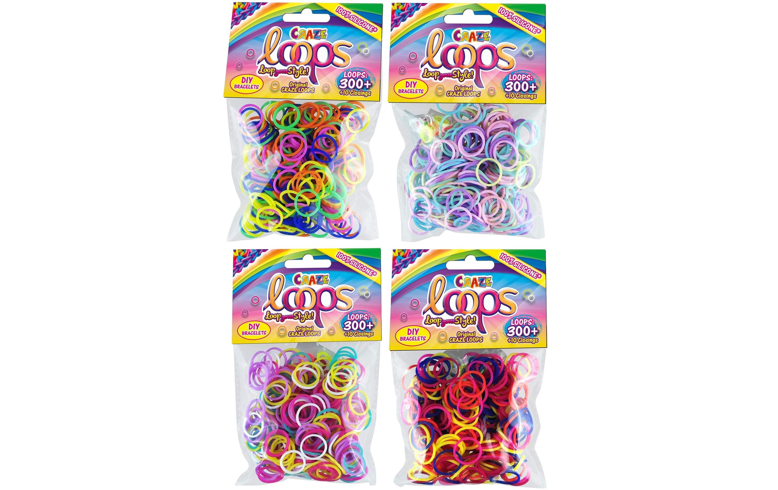 Craze Bastelset Loops Refill Pack - 300 assortiert Craze Bastelset Loops Refill Pack - 300 assortiert