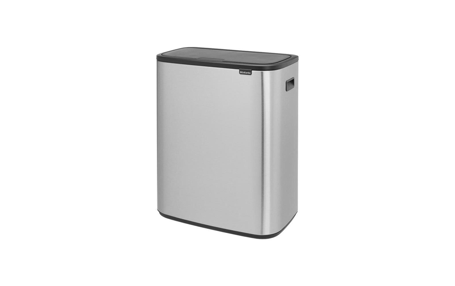 Brabantia Recyclingbehälter Bo Touch Bin 60 Liter, Silber 904172